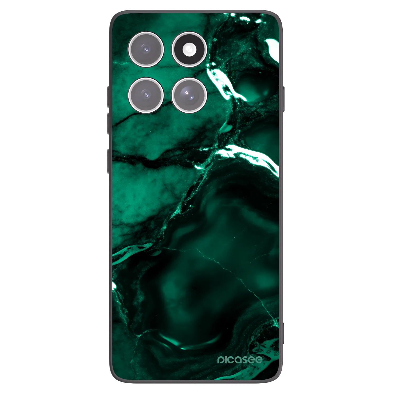 Picasee silikonový černý obal pro Motorola Edge 60 Pro - Dark emerald