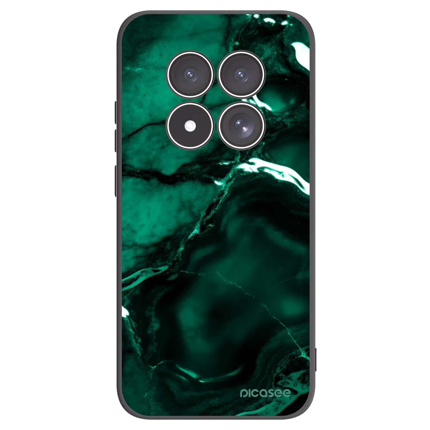 Picasee silikonový černý obal pro Xiaomi Redmi Note 15 Pro 4G - Dark emerald