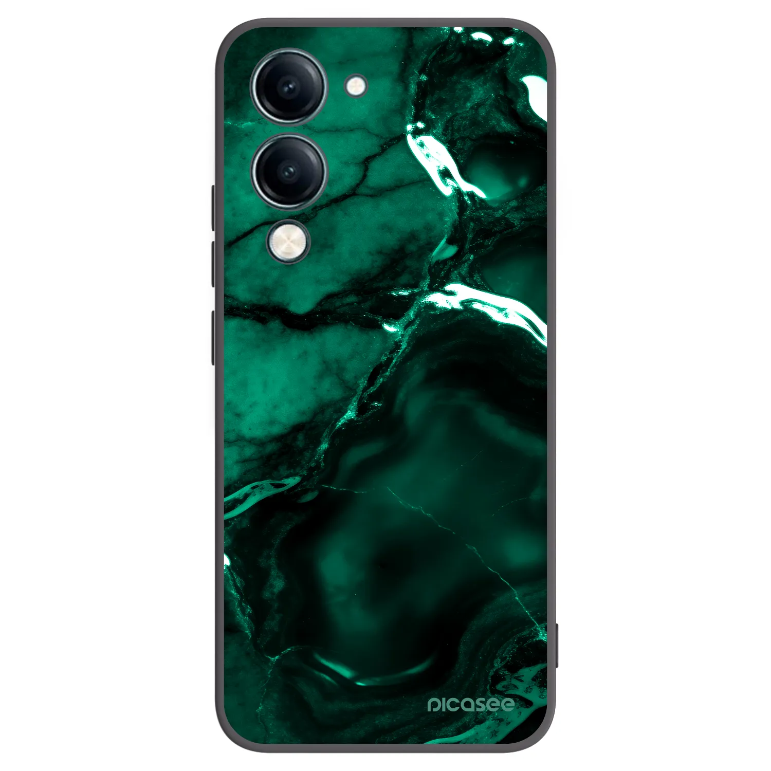 Picasee silikonový černý obal pro Vivo Y29s 5G - Dark emerald
