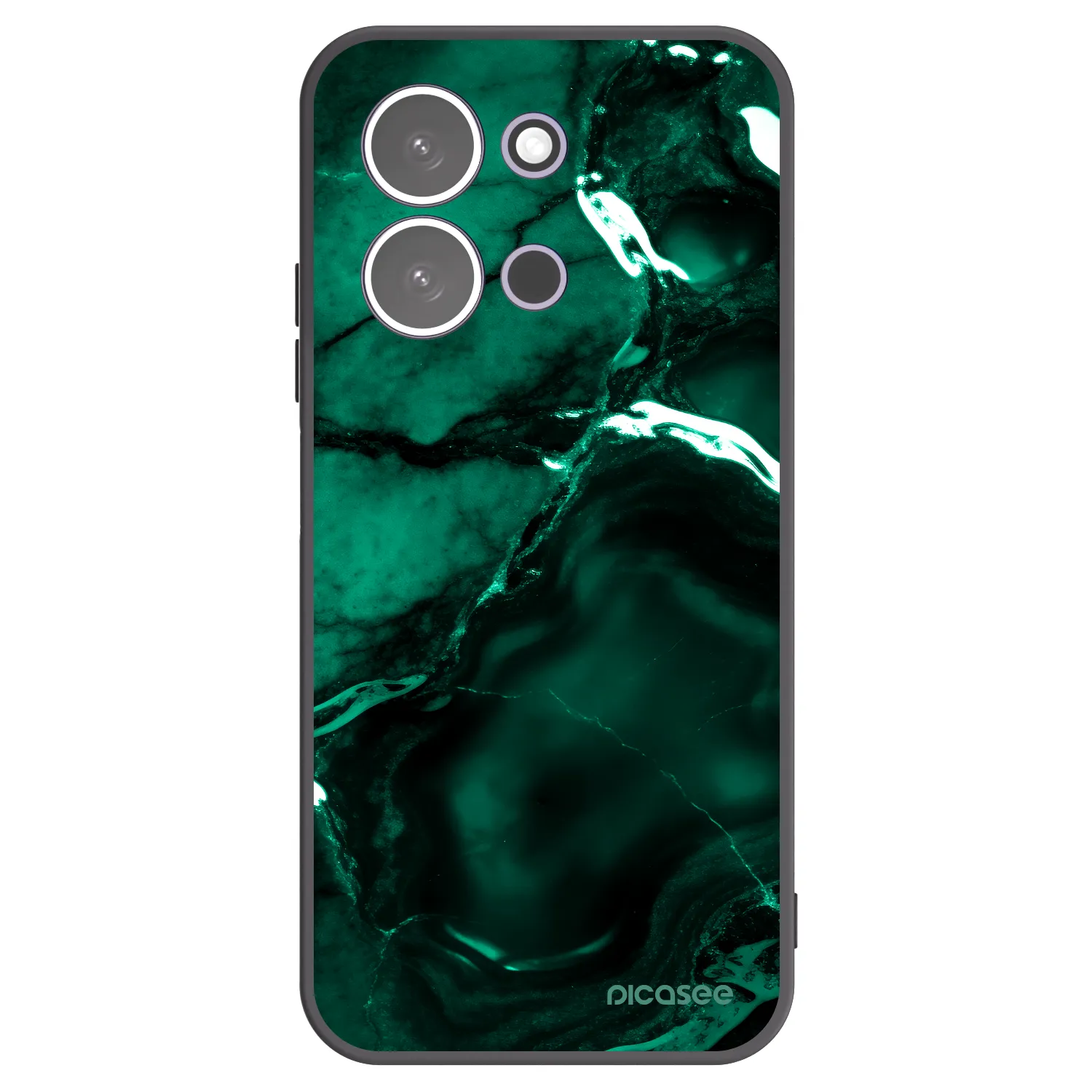 Picasee silikonový černý obal pro Xiaomi Redmi 15C 5G - Dark emerald