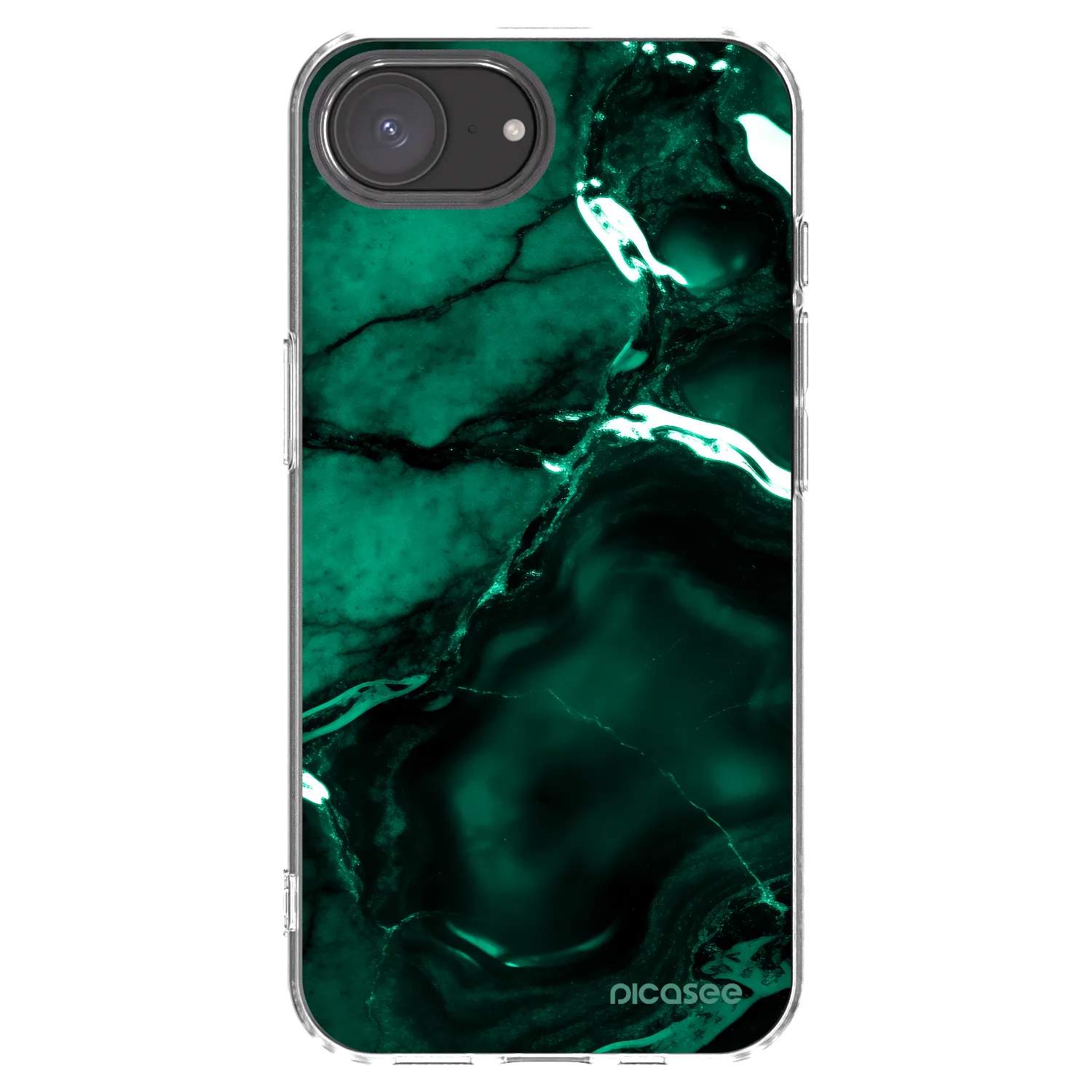 Picasee silikonový průhledný obal pro Apple iPhone 17e - Dark emerald