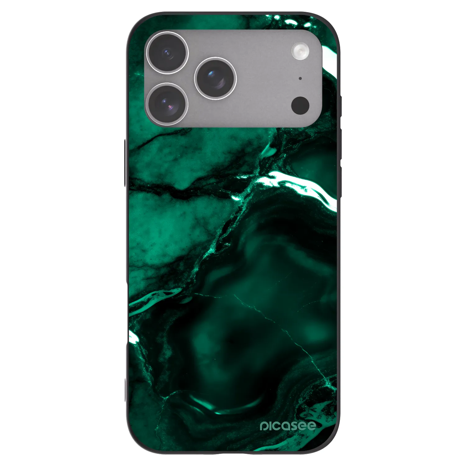 Picasee silikonový černý obal pro Apple iPhone 18 Pro Max - Dark emerald
