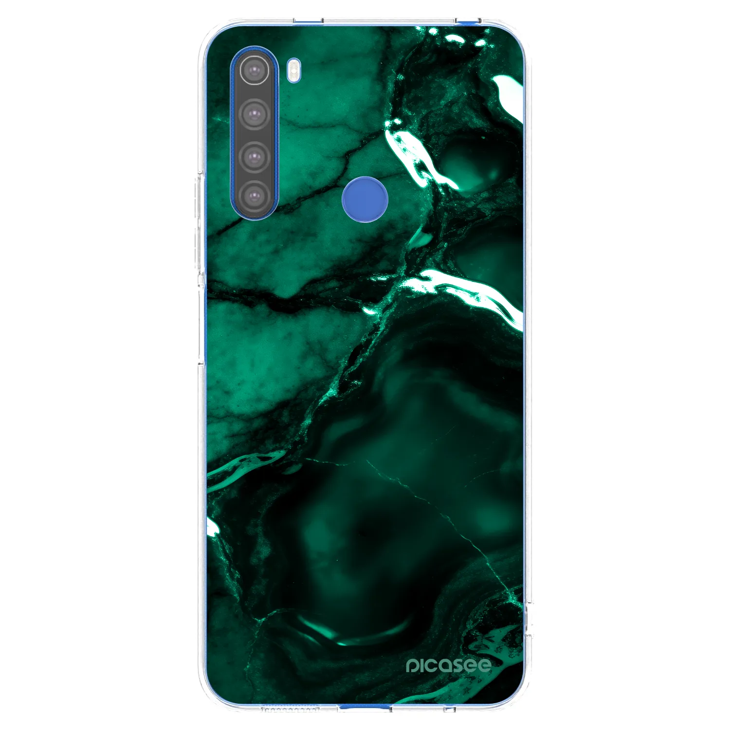 Picasee silikonový průhledný obal pro Xiaomi Redmi Note 8T - Dark emerald
