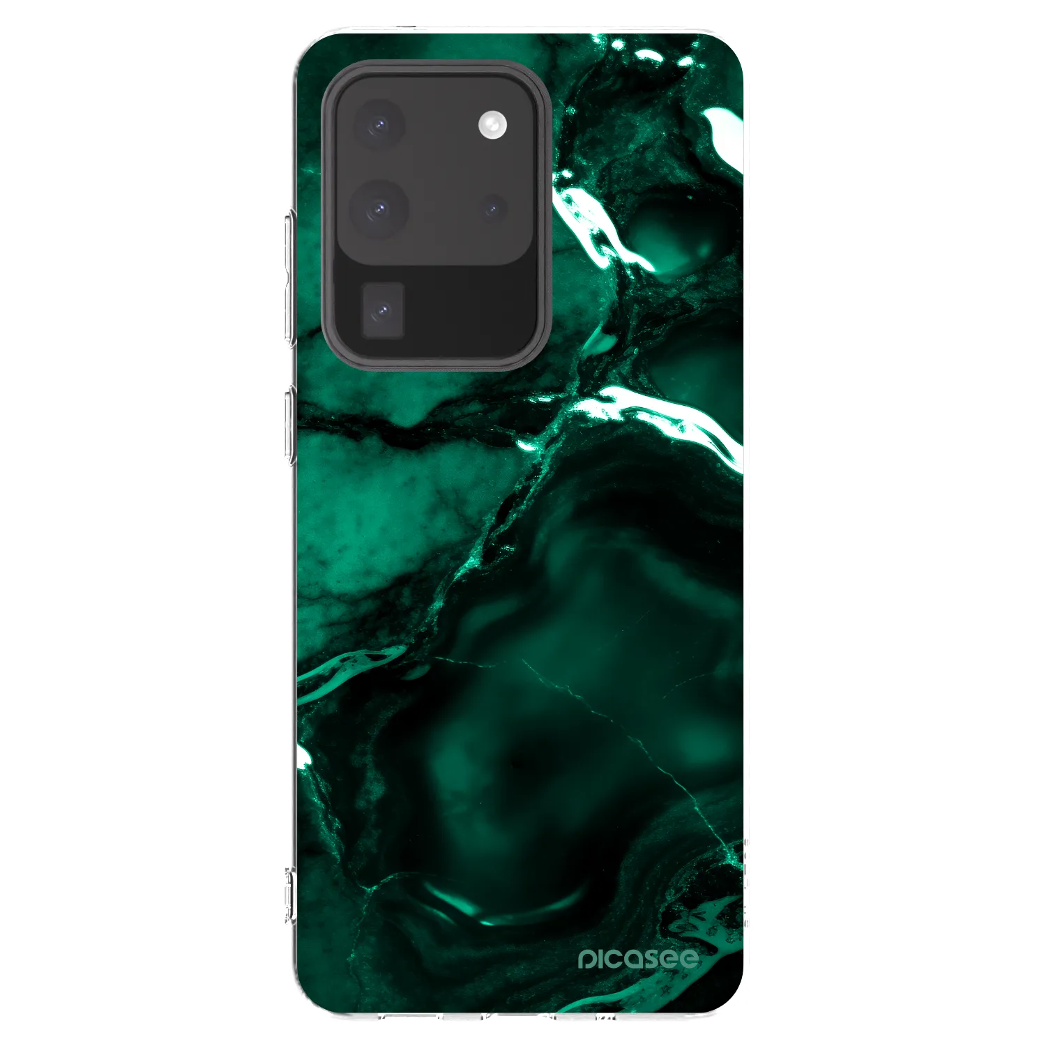 Picasee silikonový průhledný obal pro Samsung Galaxy S20 Ultra 5G G988F - Dark emerald