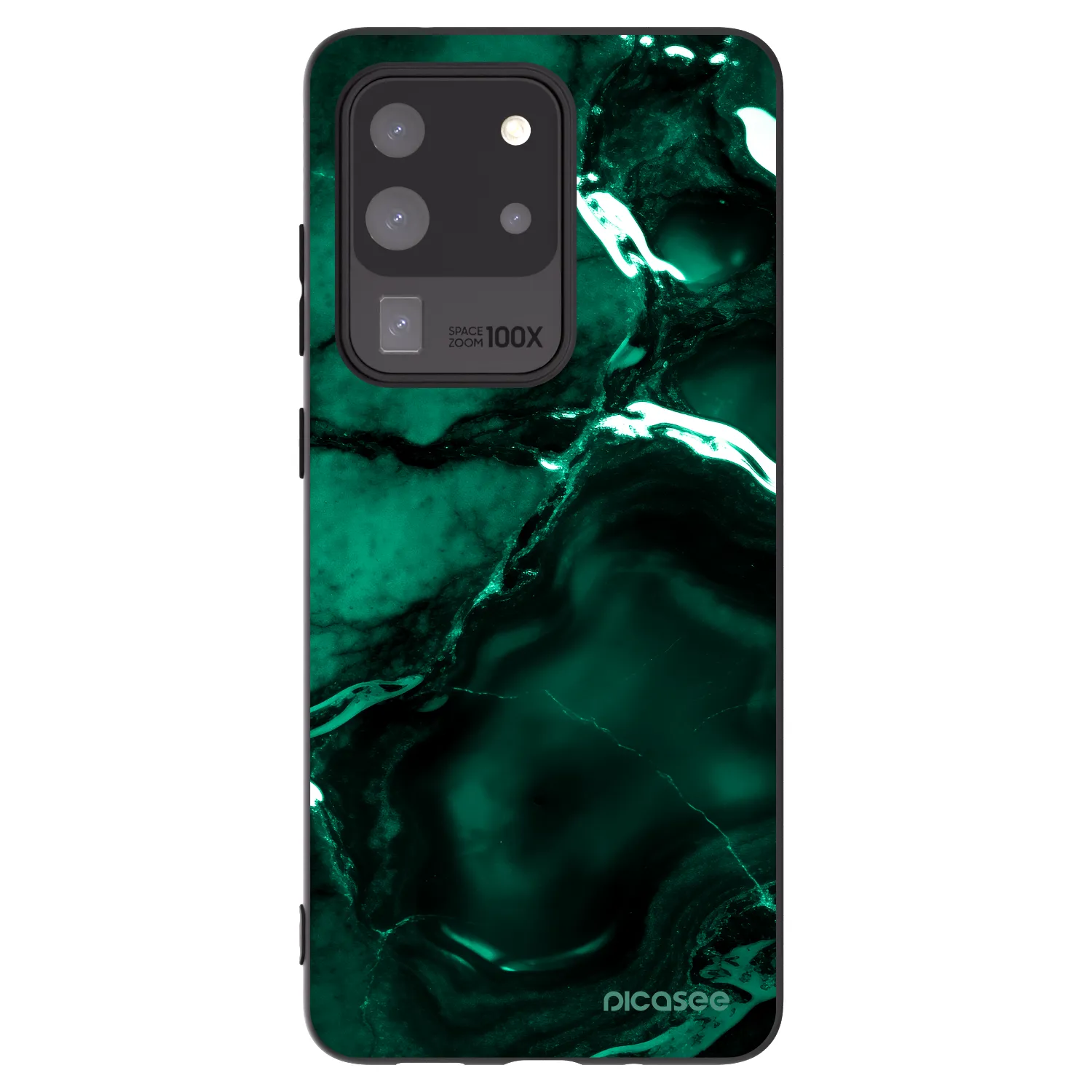 Picasee silikonový černý obal pro Samsung Galaxy S20 Ultra 5G G988F - Dark emerald