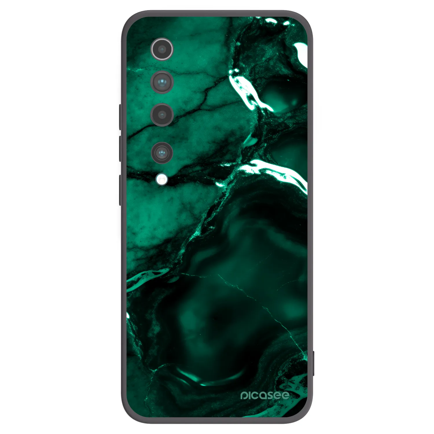 Picasee silikonový černý obal pro Xiaomi Mi 10 - Dark emerald