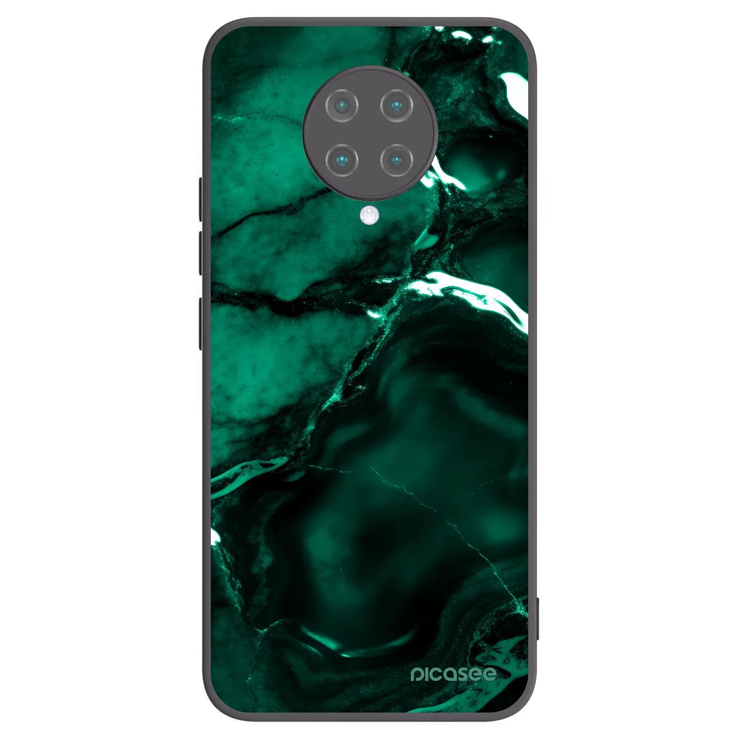 Picasee silikonový černý obal pro Xiaomi Poco F2 Pro - Dark emerald