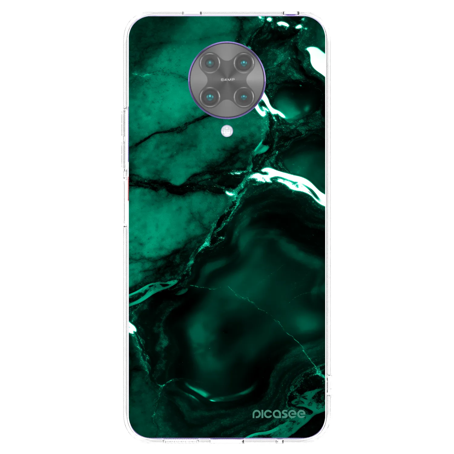 Picasee silikonový průhledný obal pro Xiaomi Poco F2 Pro - Dark emerald