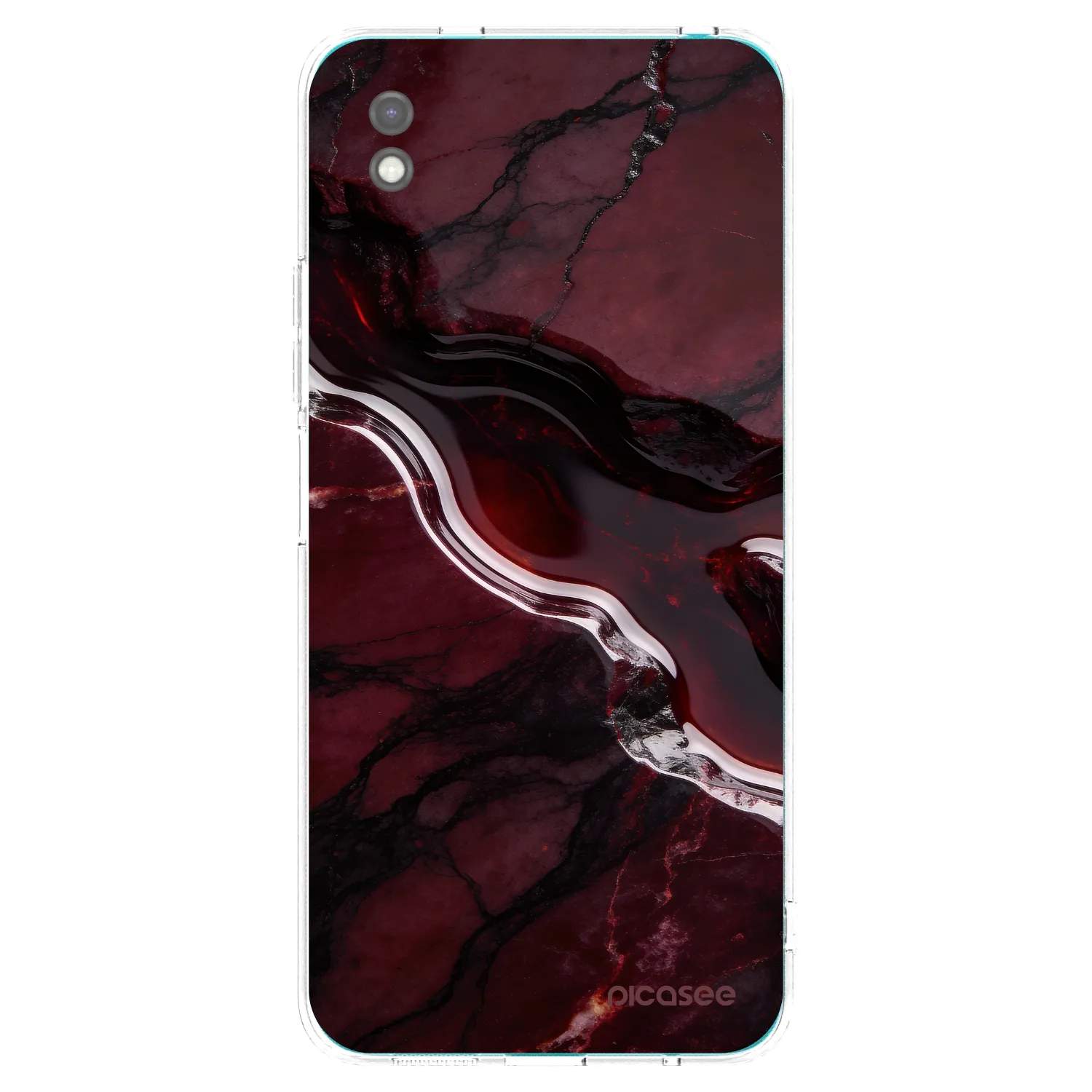 Picasee silikonový černý obal pro Xiaomi Redmi 9A - Cherry stone