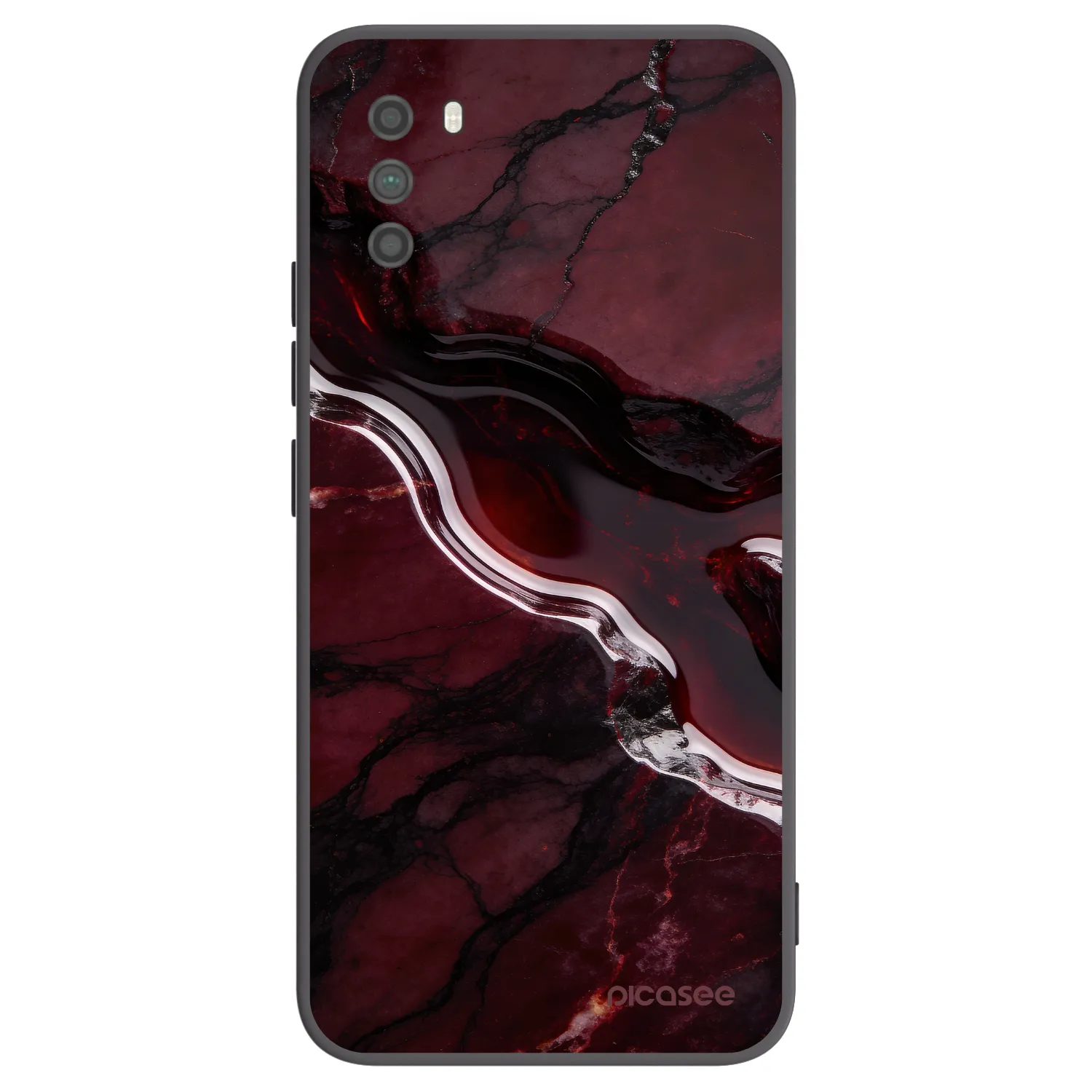 Picasee silikonový černý obal pro Xiaomi Poco M3 - Cherry stone