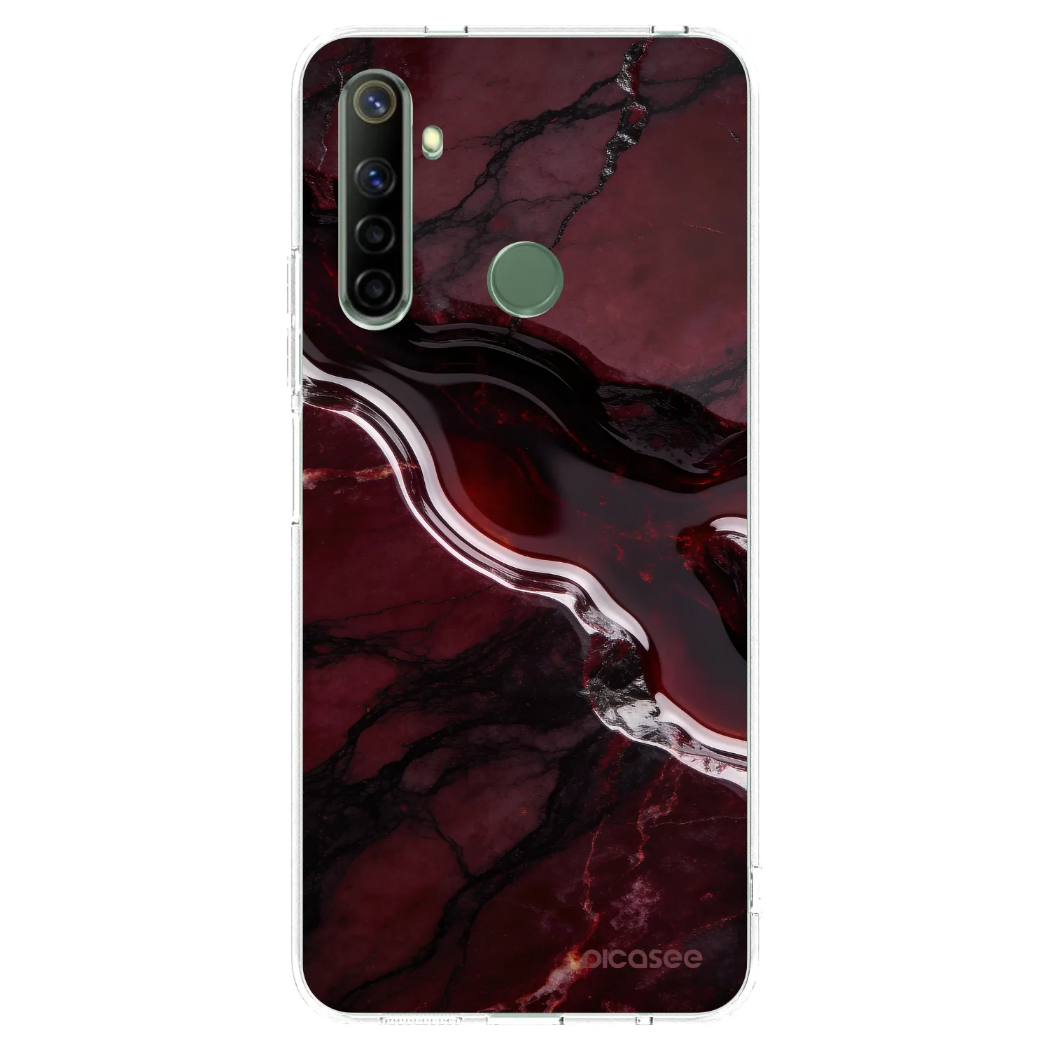 Picasee silikonový průhledný obal pro Realme 6i - Cherry stone