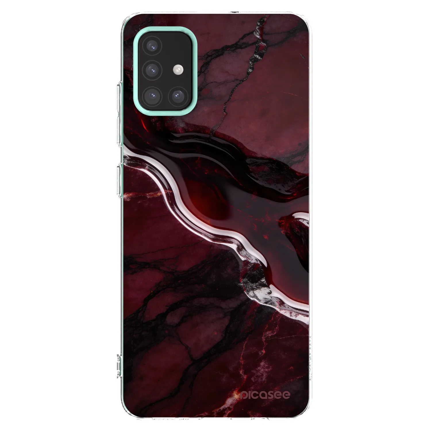 Picasee silikonový průhledný obal pro Samsung Galaxy M31s - Cherry stone