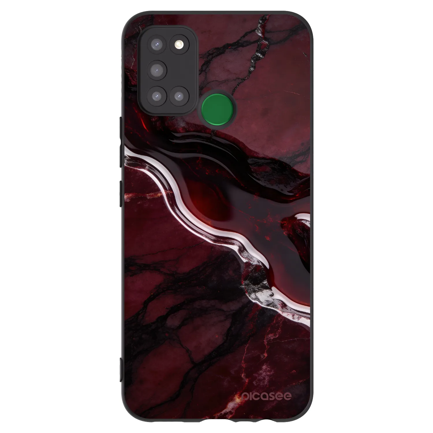Picasee silikonový černý obal pro Realme 7i - Cherry stone