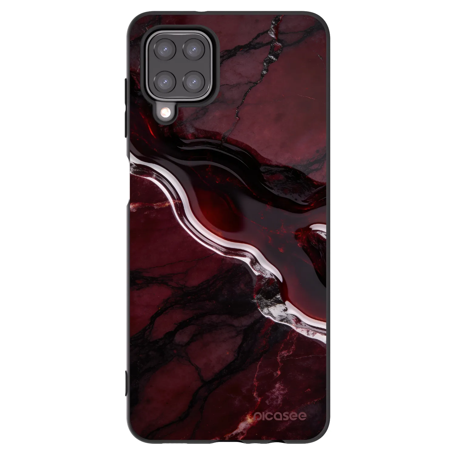 Picasee silikonový černý obal pro Samsung Galaxy M12 M127F - Cherry stone