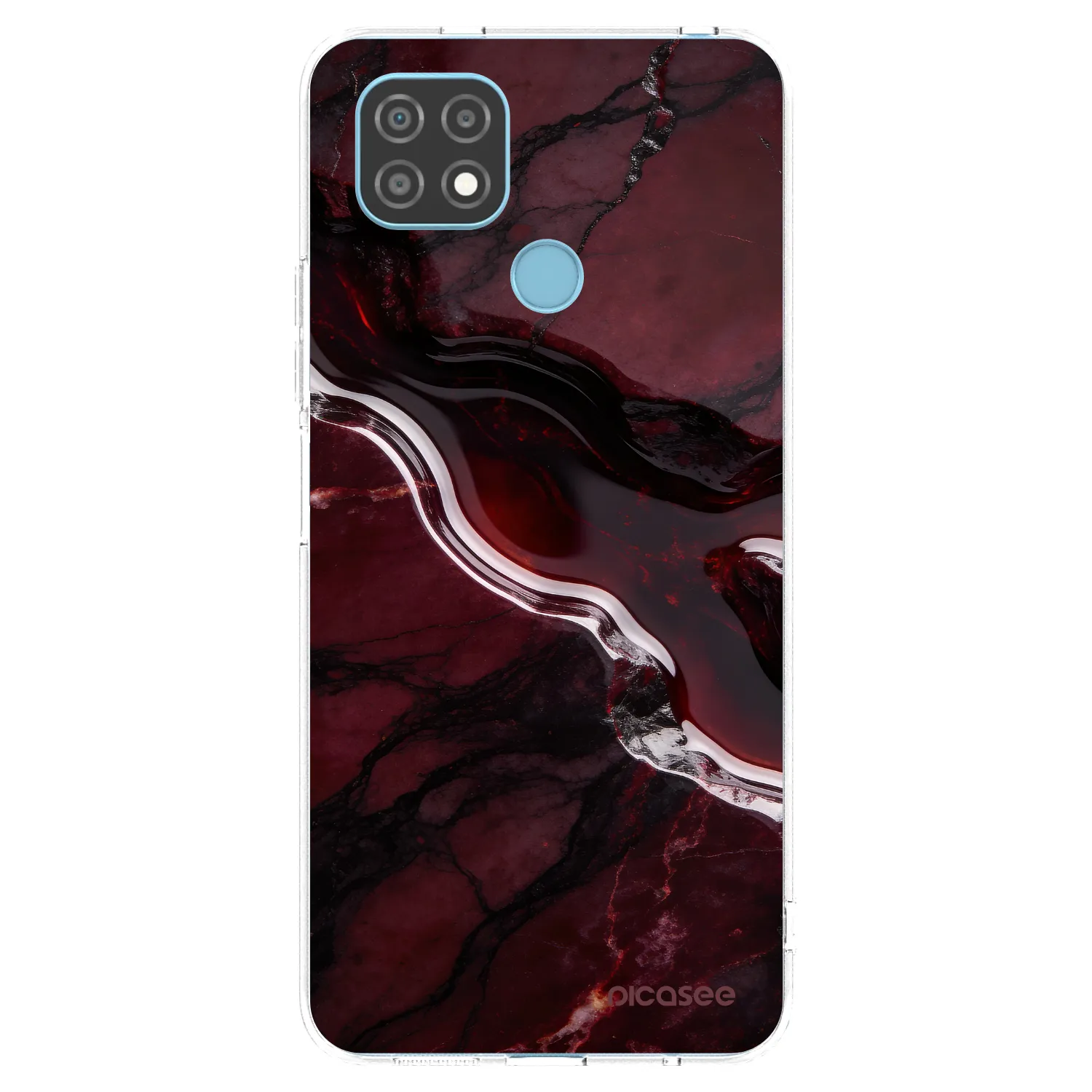 Picasee silikonový průhledný obal pro Realme C21 - Cherry stone