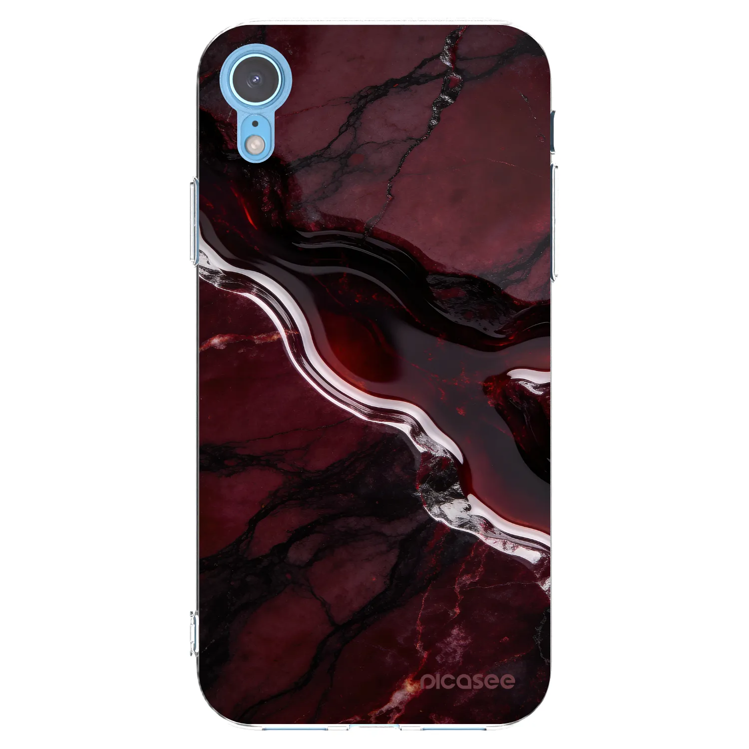 Picasee silikonový průhledný obal pro Apple iPhone XR - Cherry stone