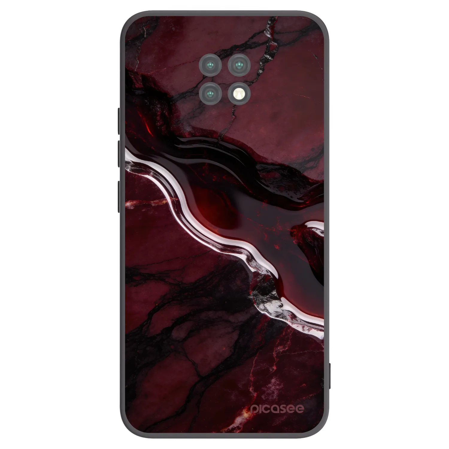 Picasee silikonový černý obal pro Xiaomi Redmi Note 9T - Cherry stone