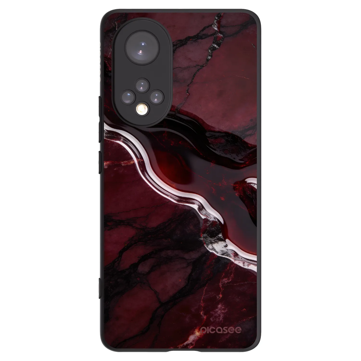 Picasee silikonový černý obal pro Huawei Nova 9 - Cherry stone