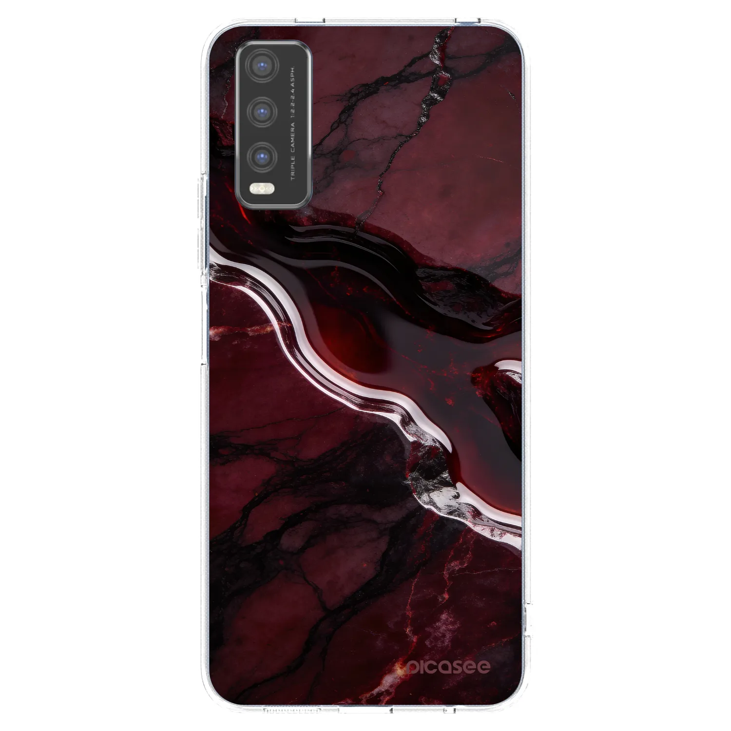 Picasee silikonový průhledný obal pro Vivo Y20s - Cherry stone