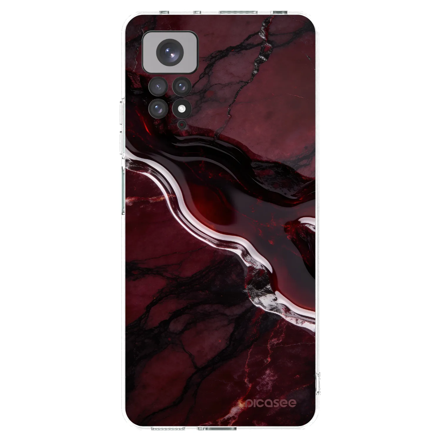 Picasee silikonový průhledný obal pro Xiaomi Redmi Note 11 - Cherry stone