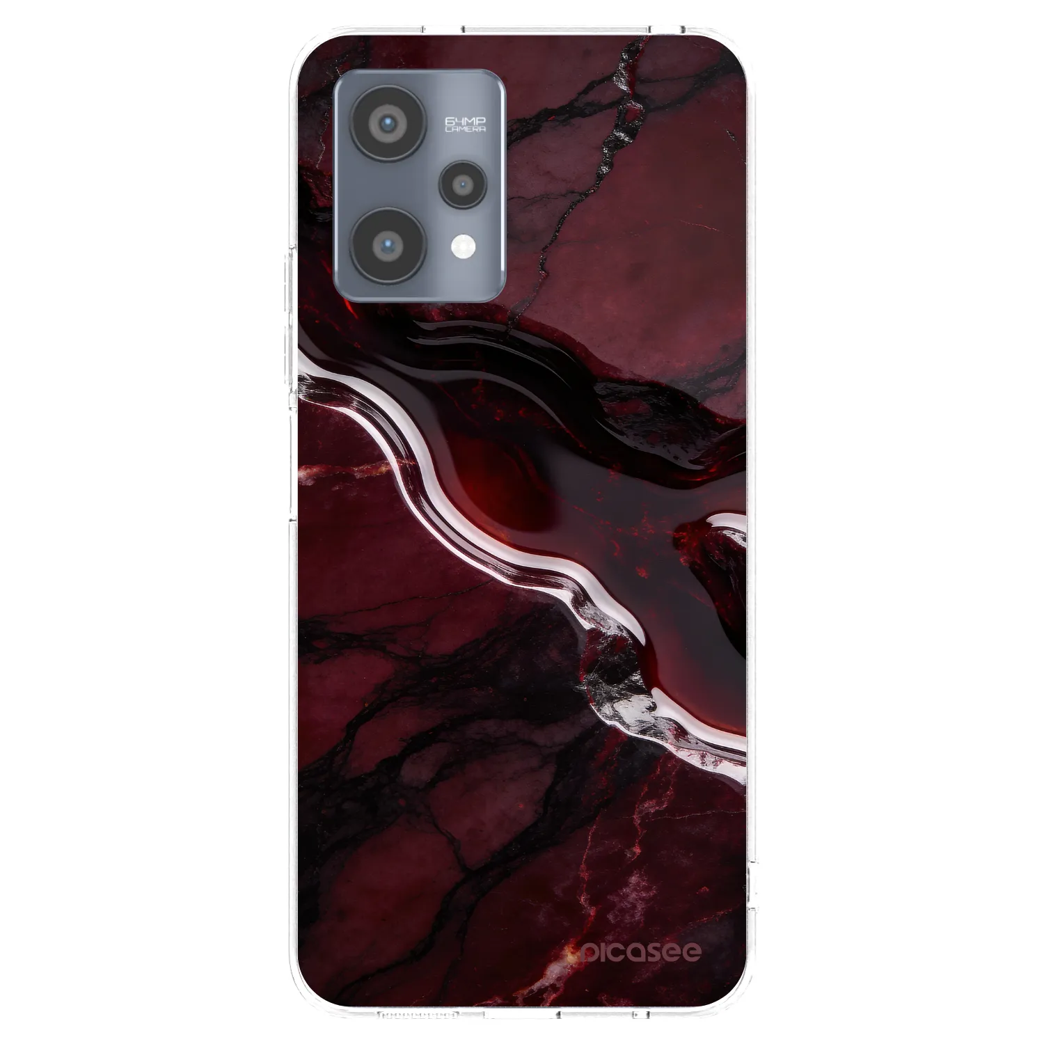 Picasee silikonový průhledný obal pro Realme 9 Pro 5G - Cherry stone
