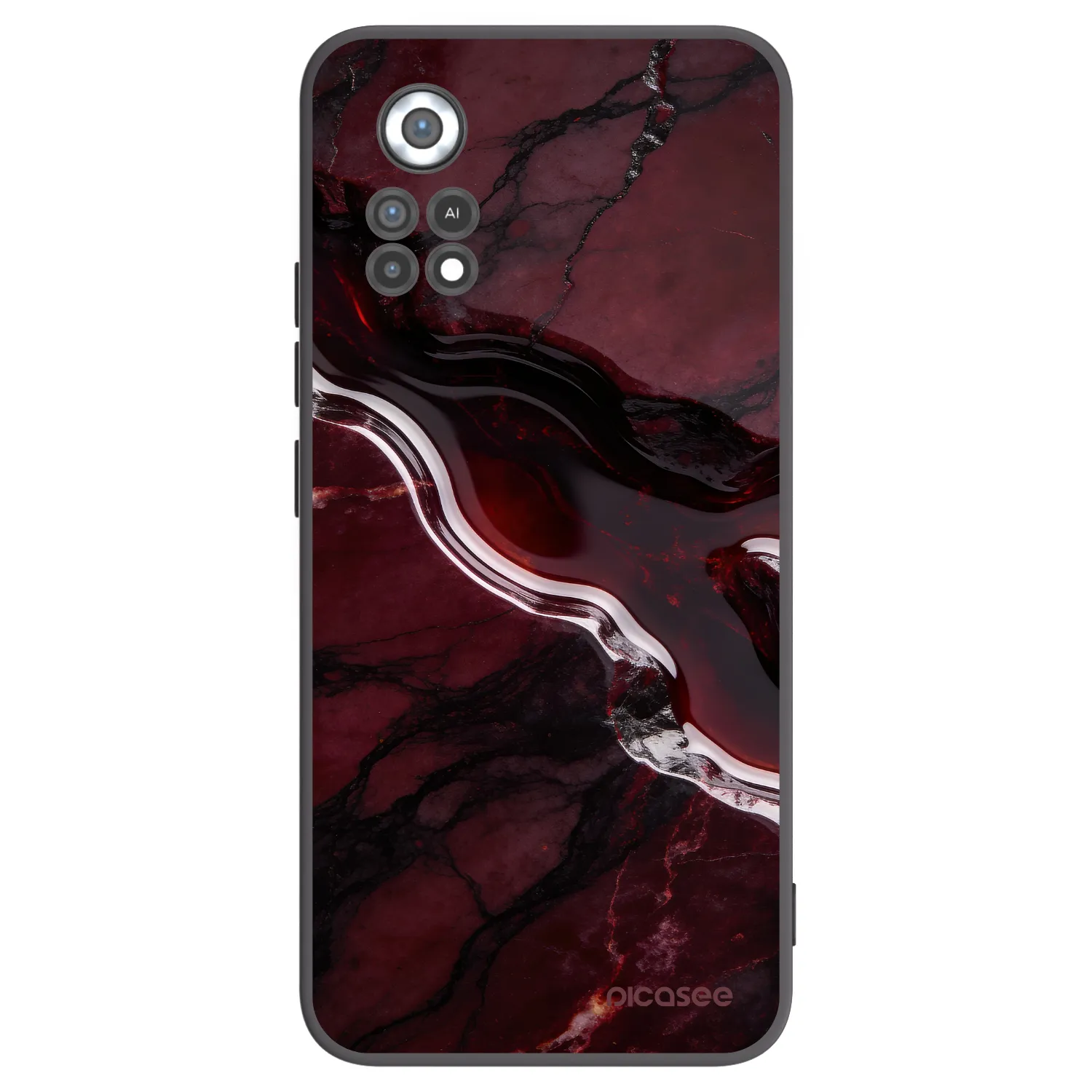 Picasee silikonový černý obal pro Xiaomi Poco X4 Pro 5G - Cherry stone