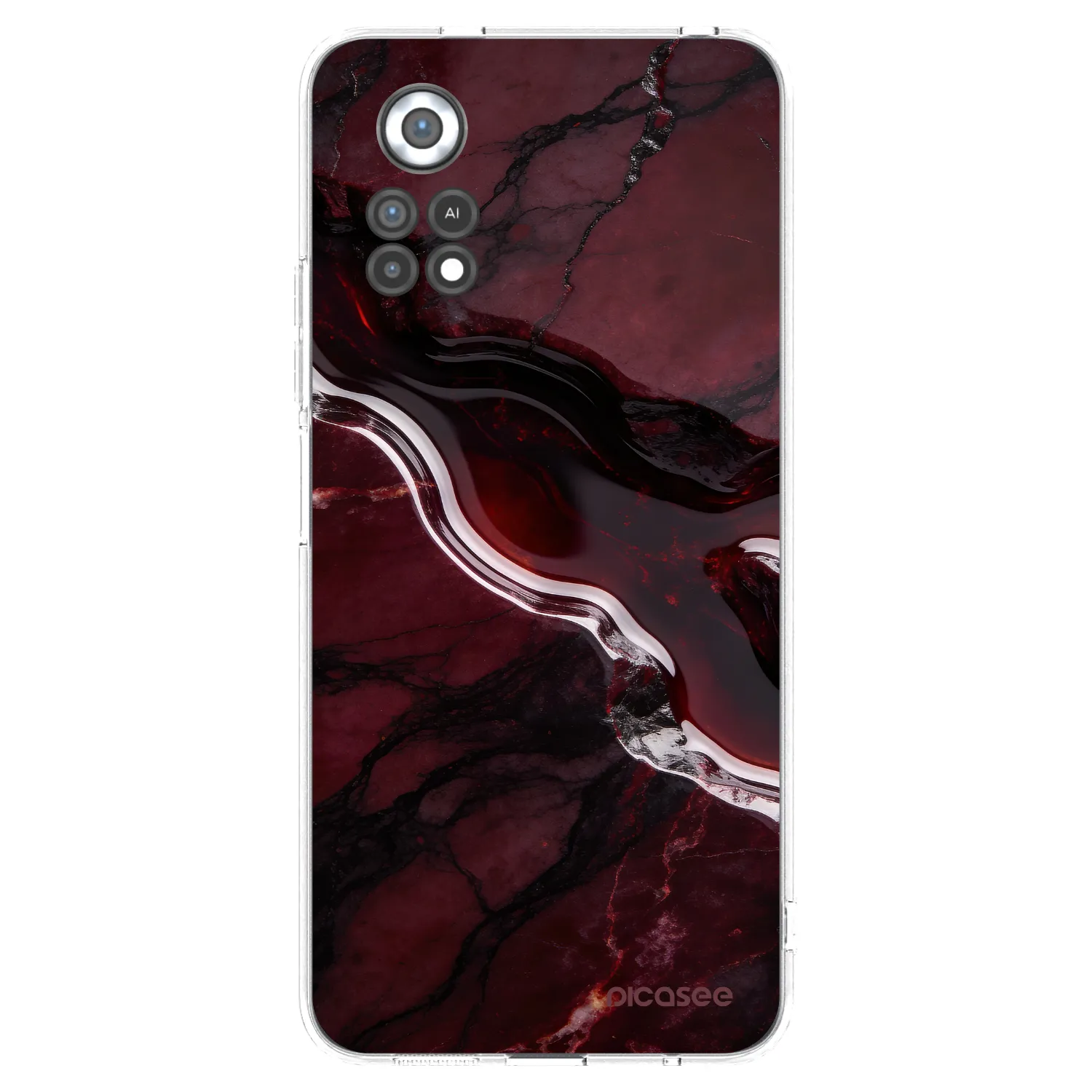 Picasee silikonový průhledný obal pro Xiaomi Poco X4 Pro 5G - Cherry stone