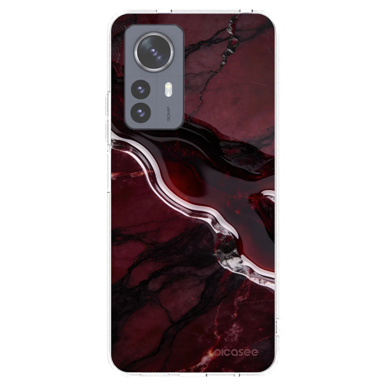Picasee silikonový průhledný obal pro Xiaomi 12 Pro - Cherry stone