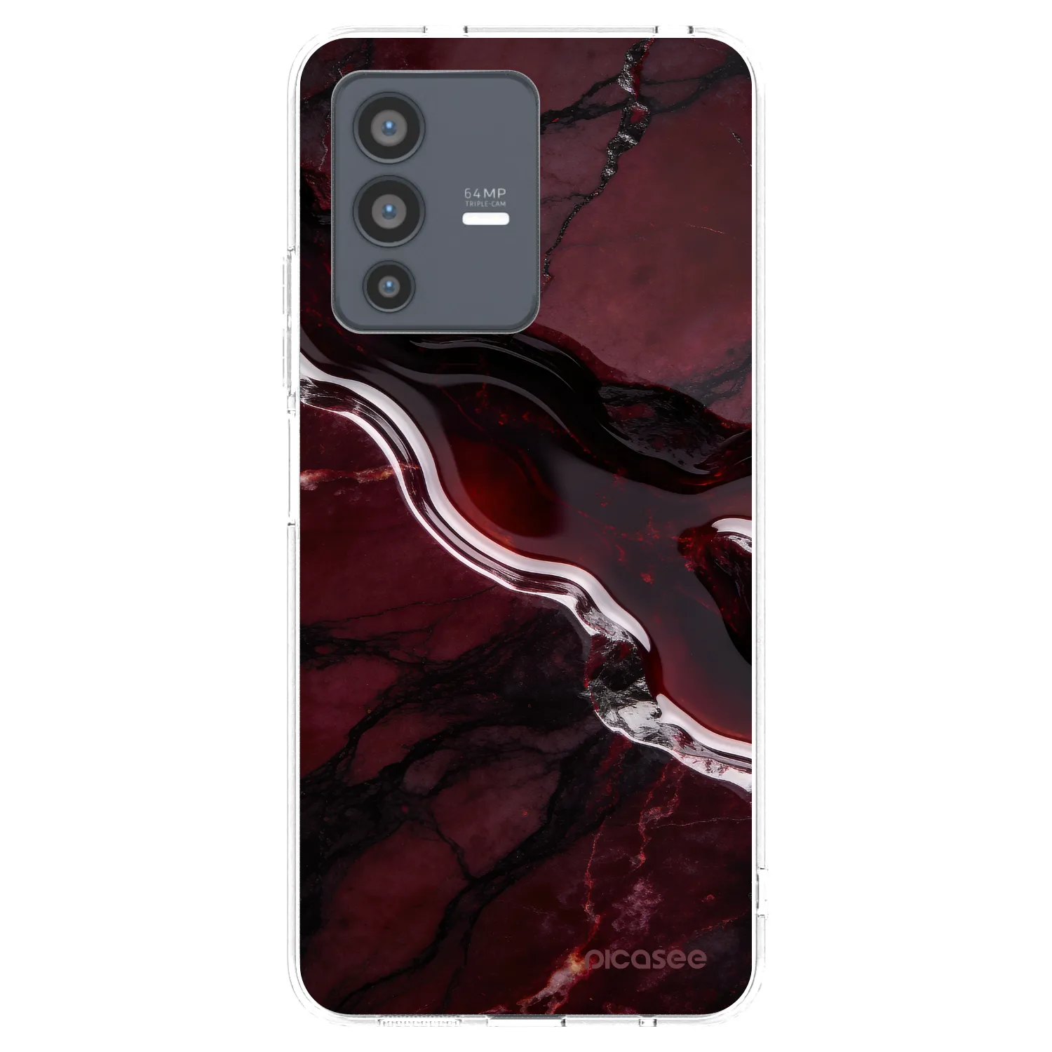 Picasee silikonový průhledný obal pro Vivo V23 5G - Cherry stone
