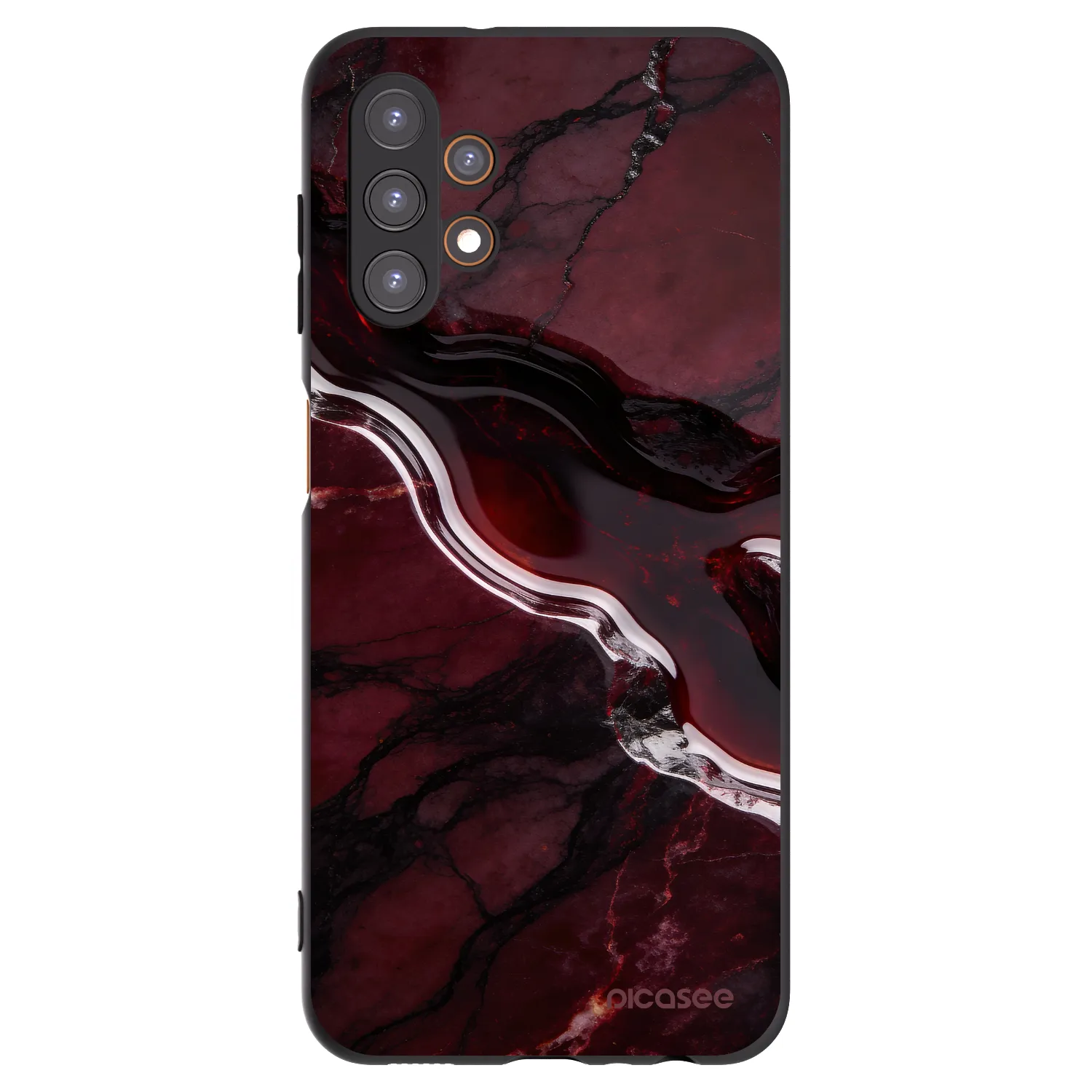 Picasee silikonový černý obal pro Samsung Galaxy A13 4G A135 - Cherry stone