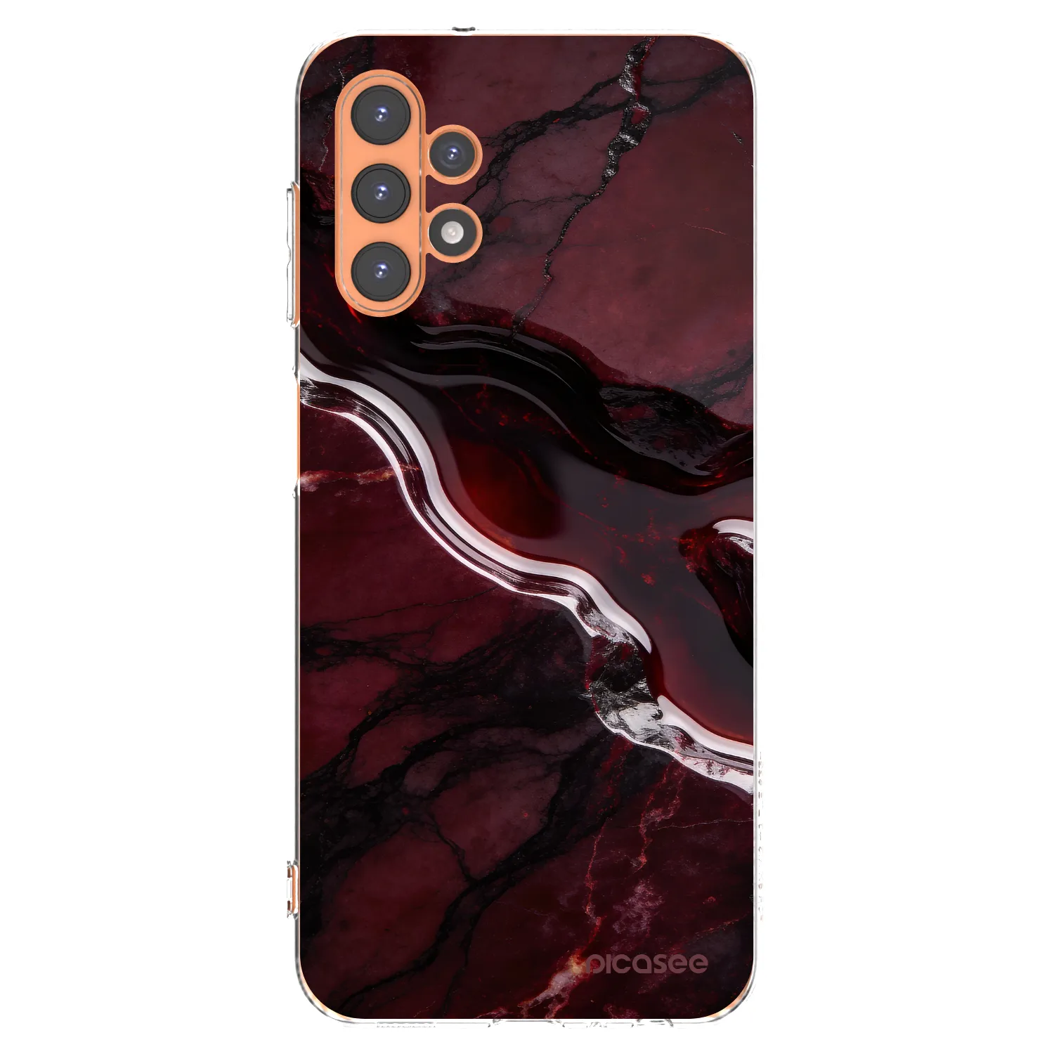 Picasee silikonový průhledný obal pro Samsung Galaxy A13 4G A135 - Cherry stone