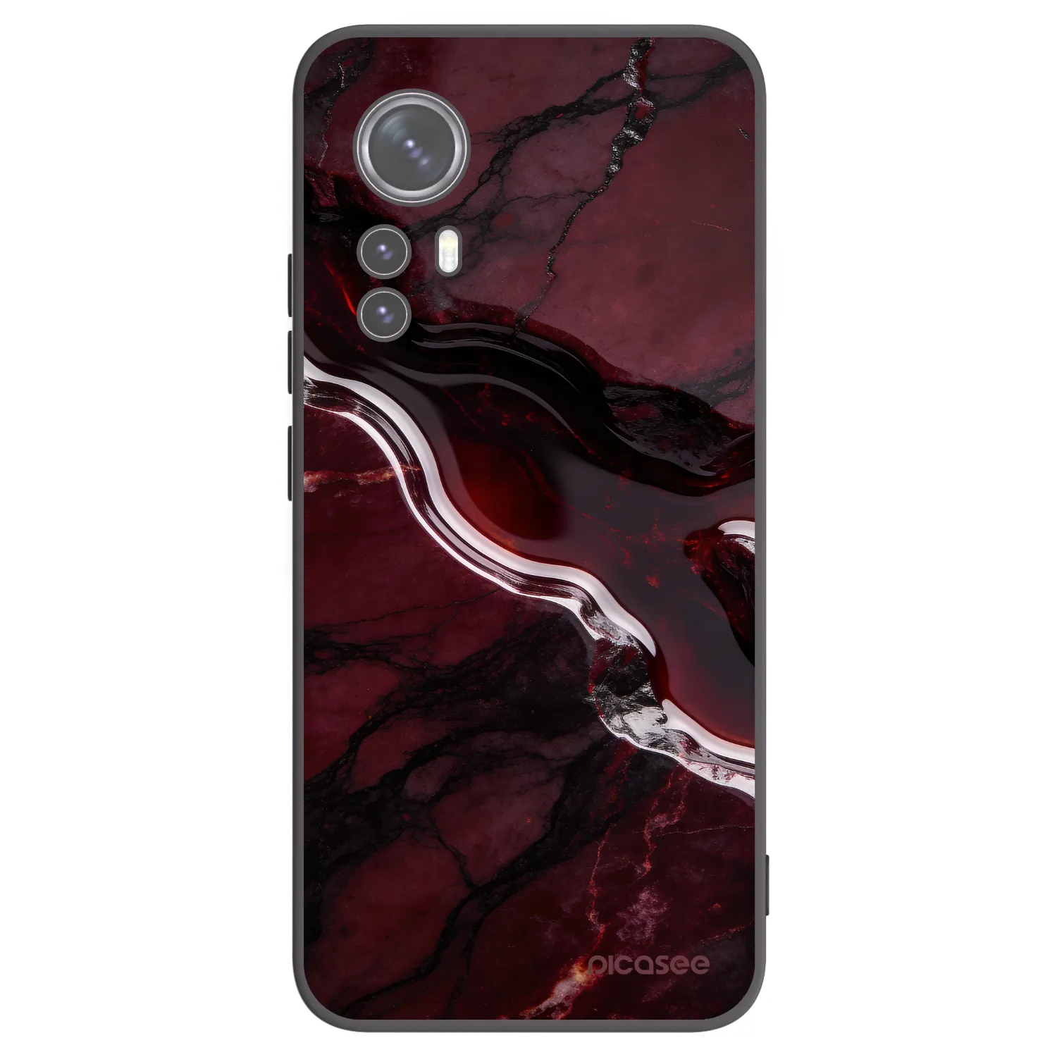 Picasee silikonový černý obal pro Xiaomi 12X - Cherry stone
