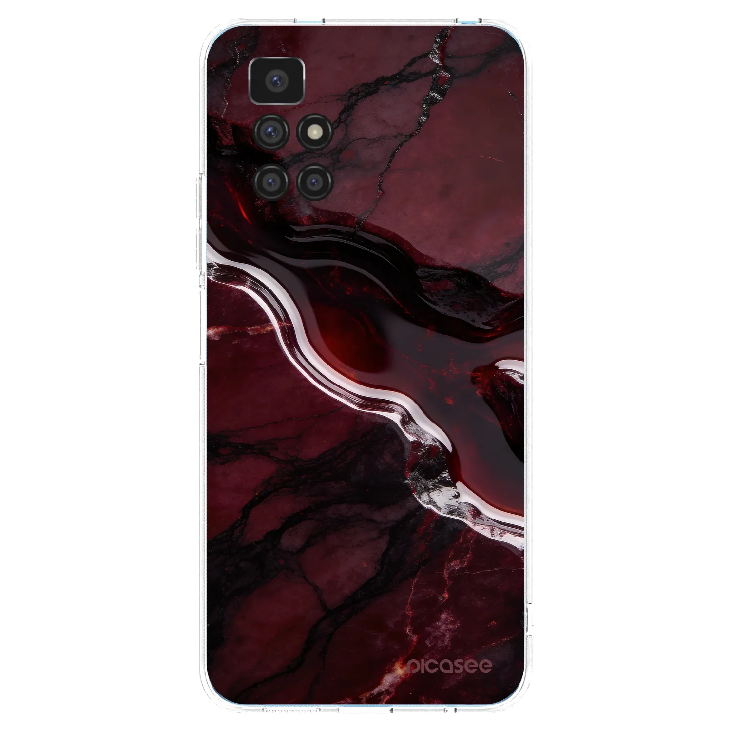 Picasee silikonový průhledný obal pro Xiaomi Redmi 10 (2022) - Cherry stone