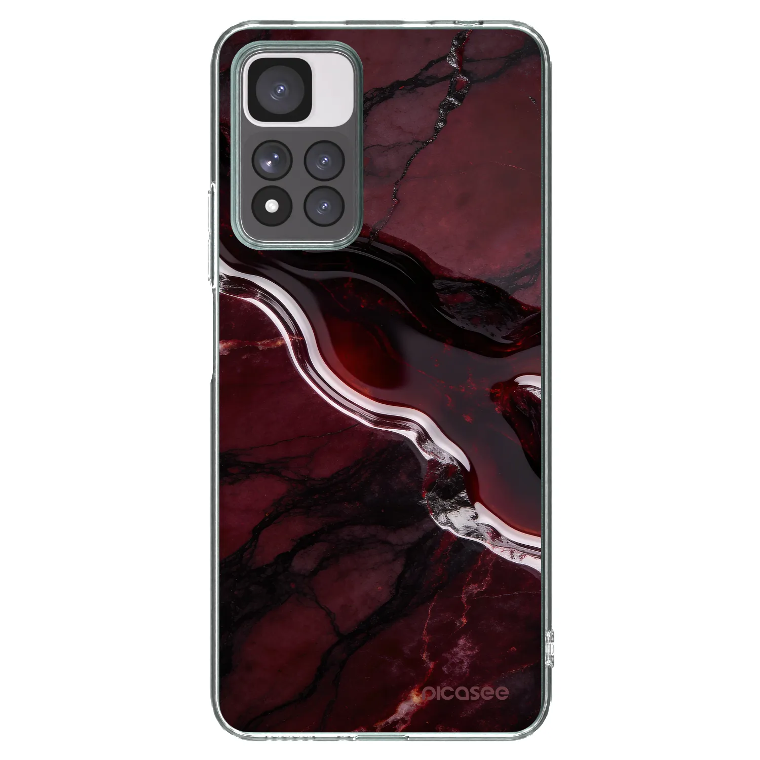 Picasee silikonový průhledný obal pro Xiaomi Redmi Note 11 Pro+ 5G - Cherry stone