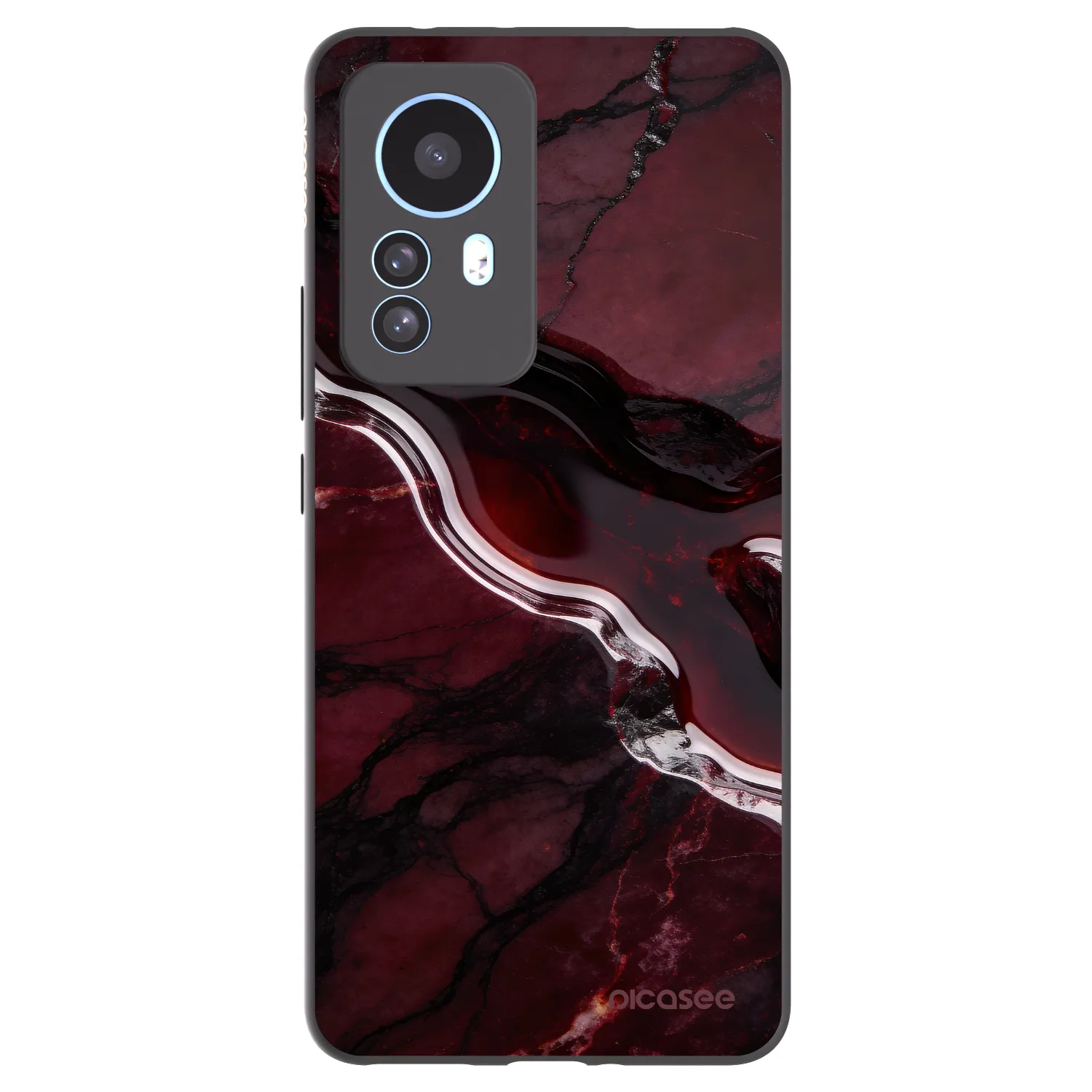 Picasee silikonový černý obal pro Xiaomi 12T - Cherry stone
