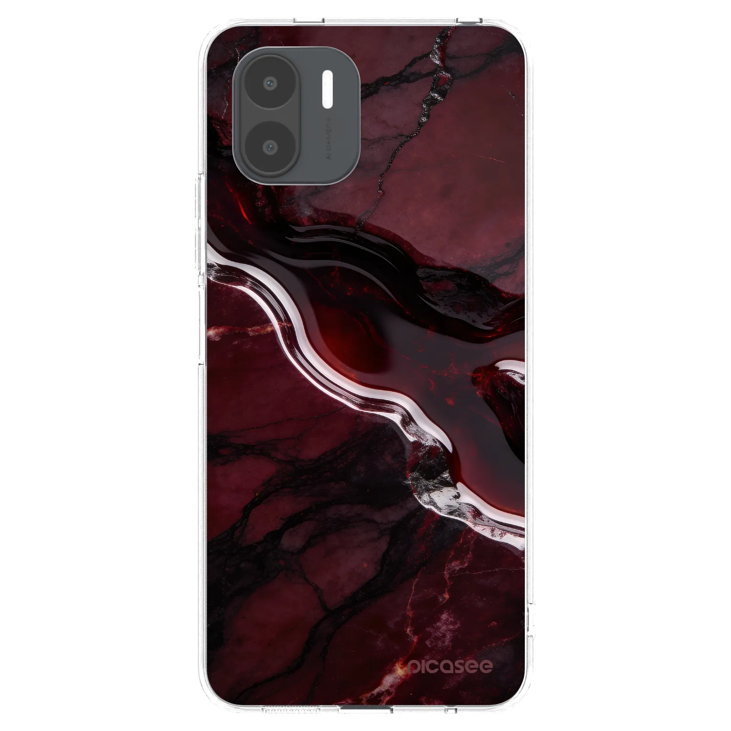 Picasee silikonový průhledný obal pro Xiaomi Redmi A1 - Cherry stone