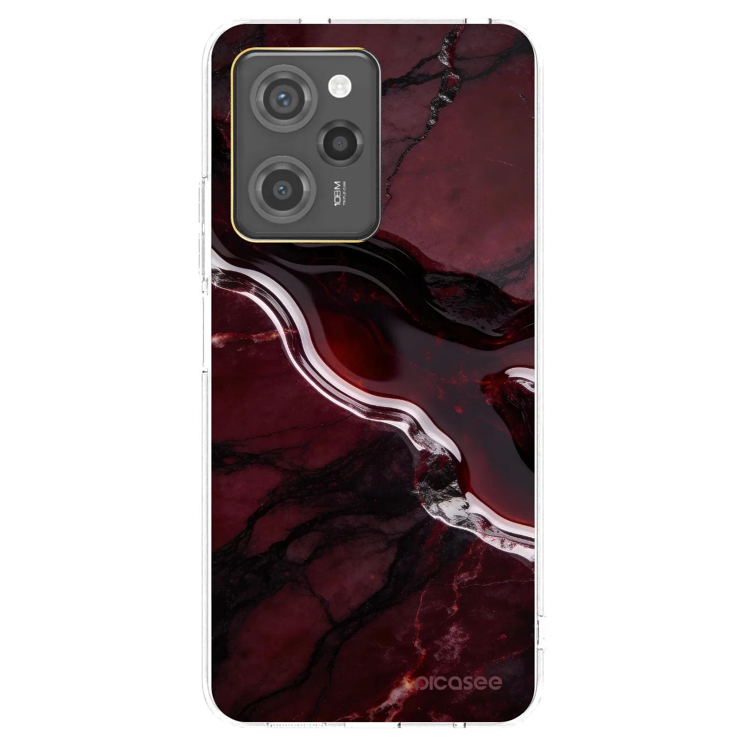 Picasee silikonový průhledný obal pro Xiaomi Poco X5 Pro - Cherry stone