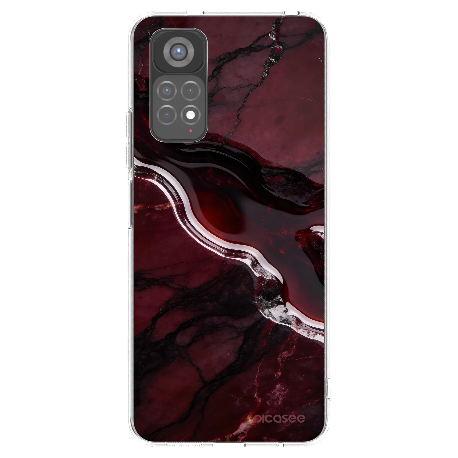 Picasee silikonový průhledný obal pro Xiaomi Redmi Note 11S 5G - Cherry stone