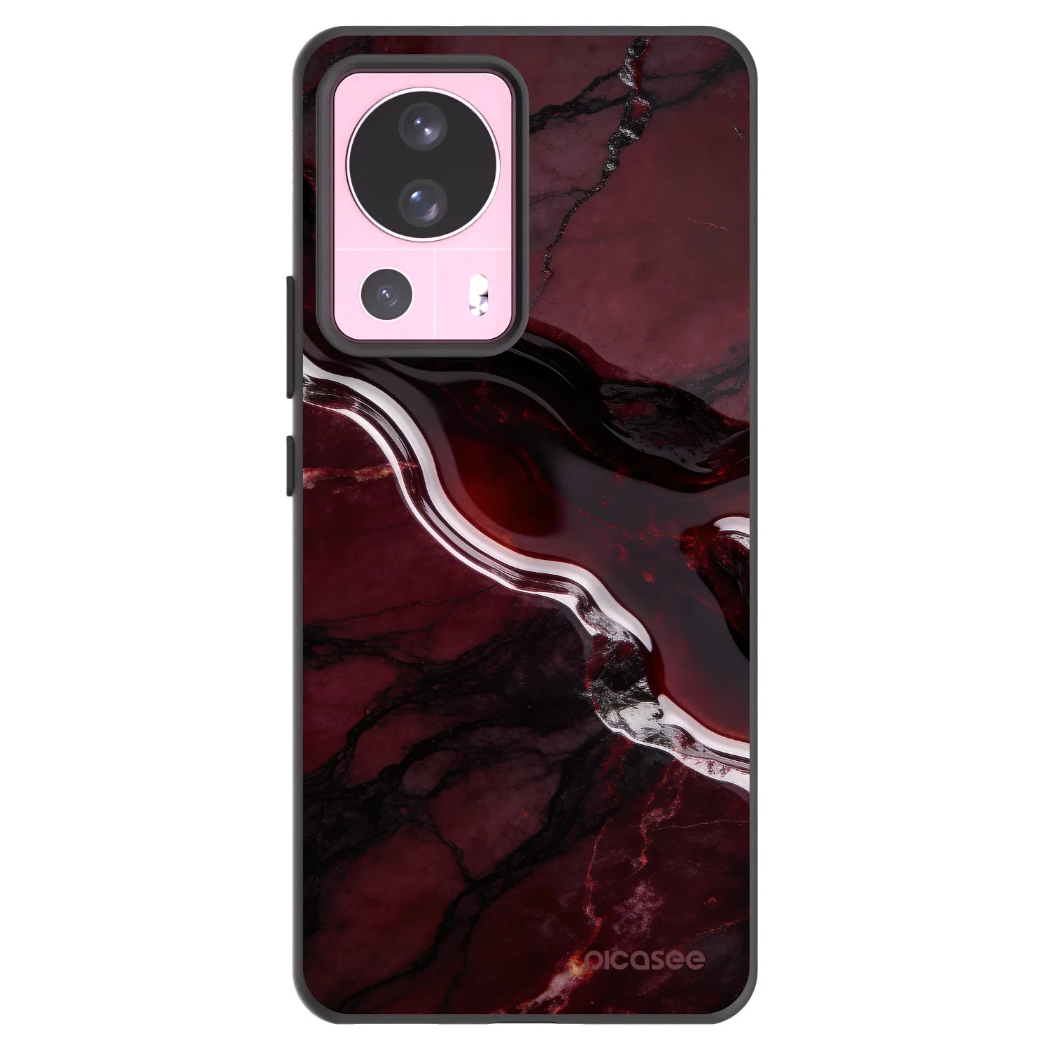Picasee silikonový černý obal pro Xiaomi 13 Lite - Cherry stone