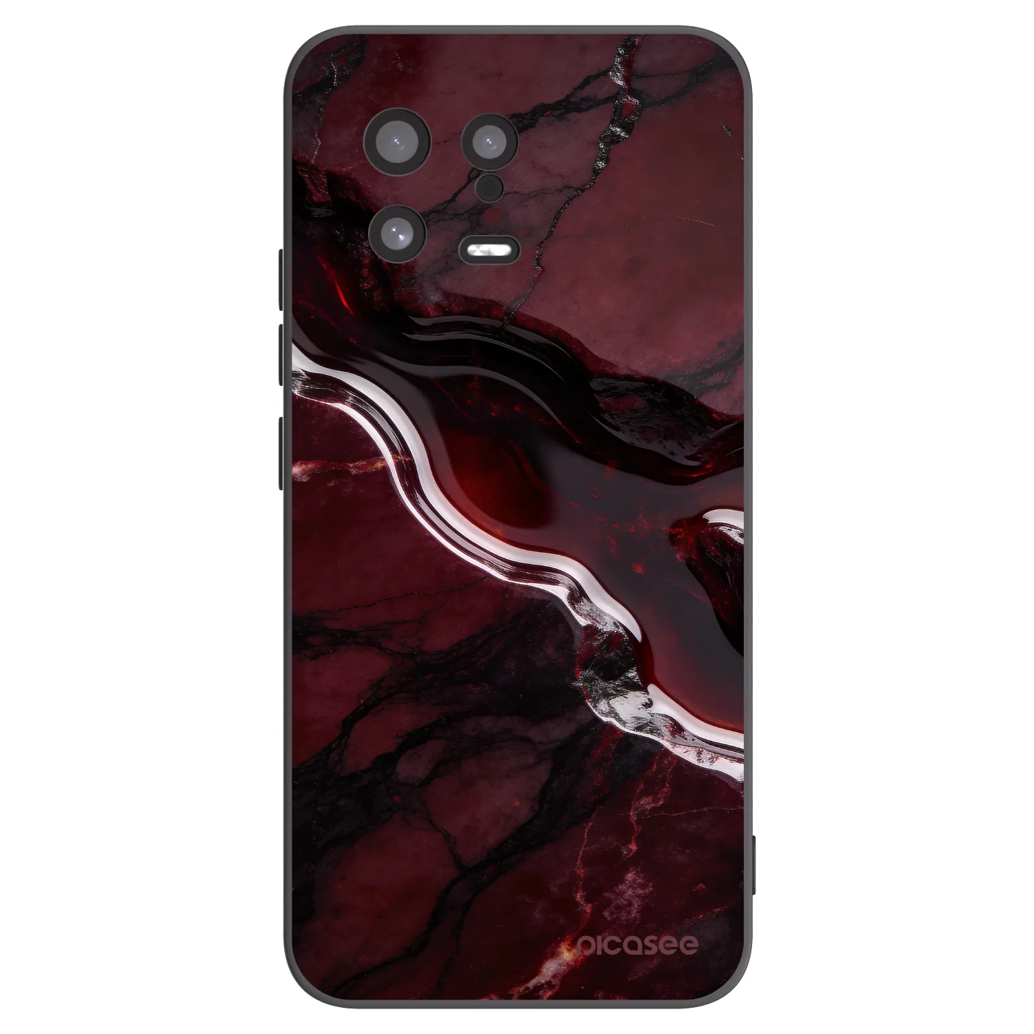 Picasee silikonový černý obal pro Xiaomi 13 - Cherry stone