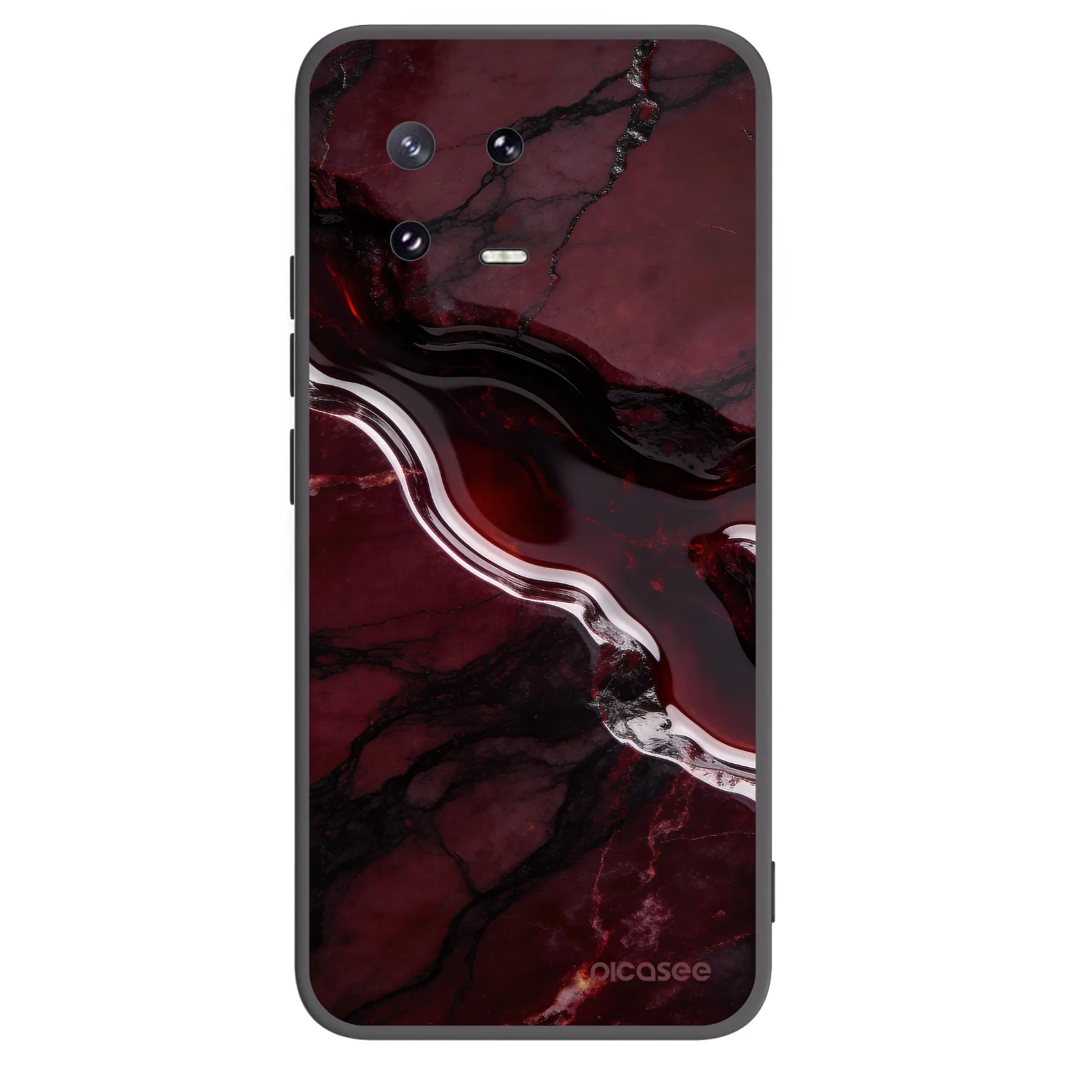 Picasee silikonový černý obal pro Xiaomi 13 Pro - Cherry stone