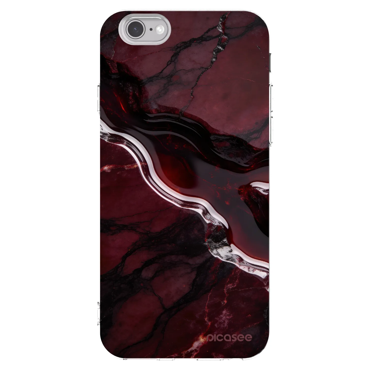 Picasee silikonový průhledný obal pro Apple iPhone 6/6S - Cherry stone