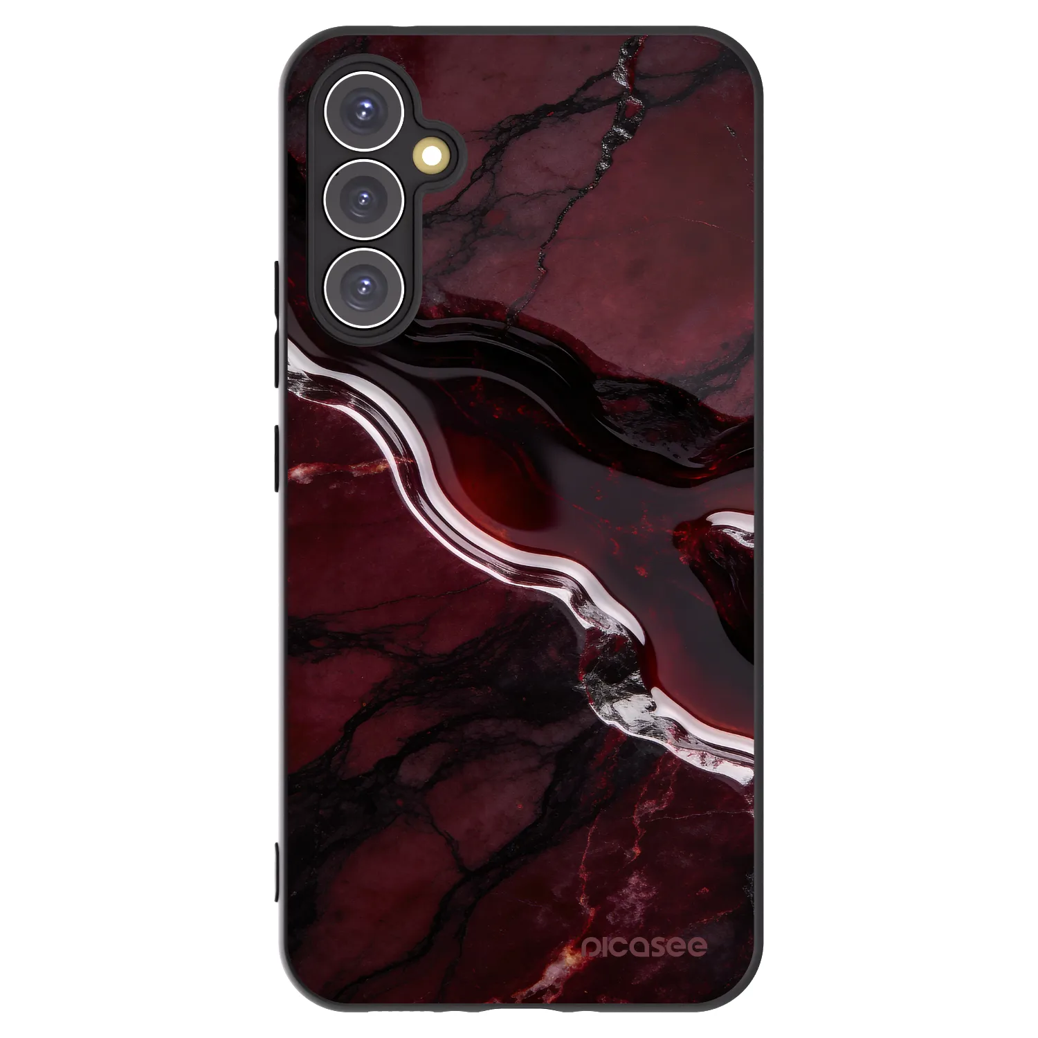 Picasee silikonový černý obal pro Samsung Galaxy A34 5G A346B - Cherry stone