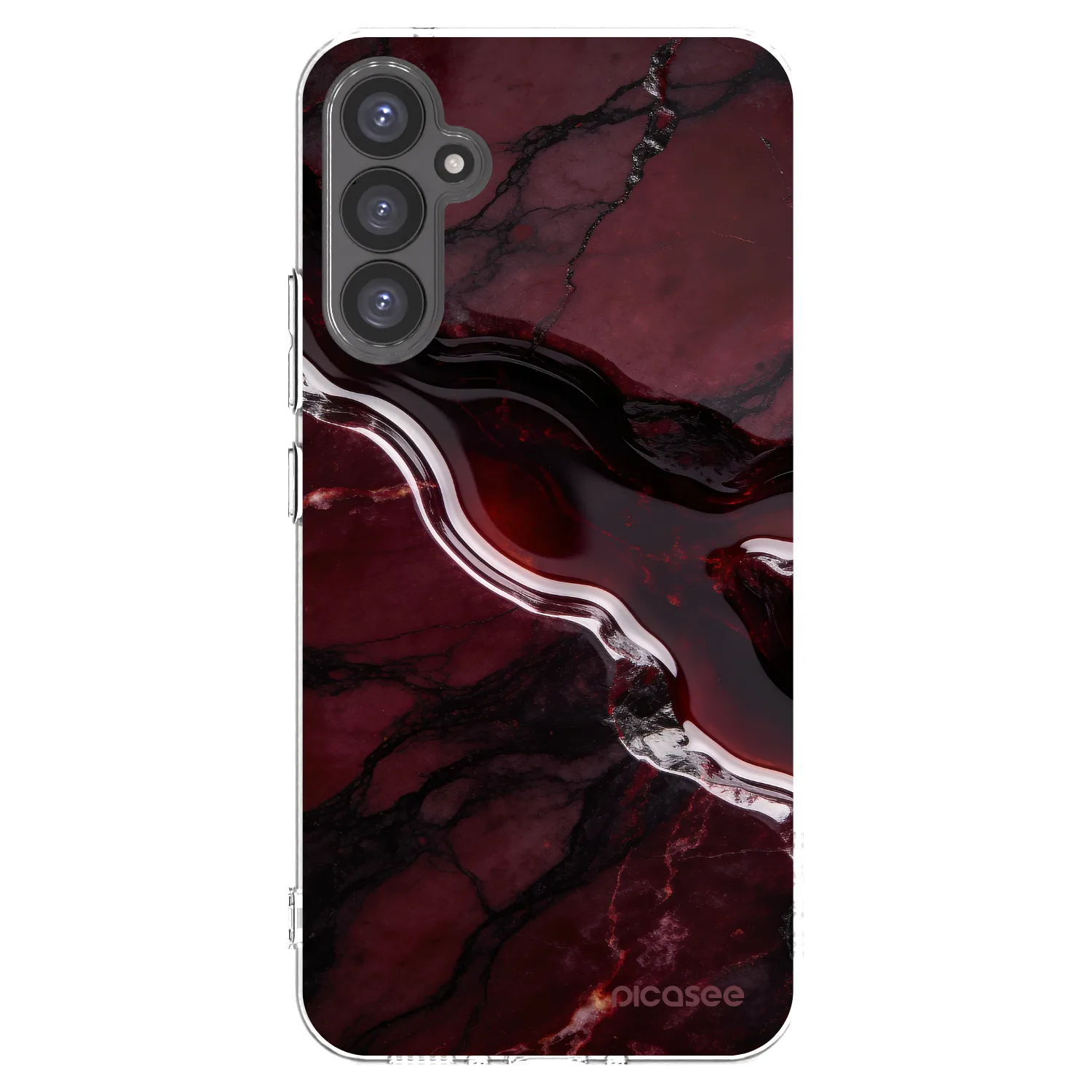 Picasee silikonový průhledný obal pro Samsung Galaxy A34 5G A346B - Cherry stone