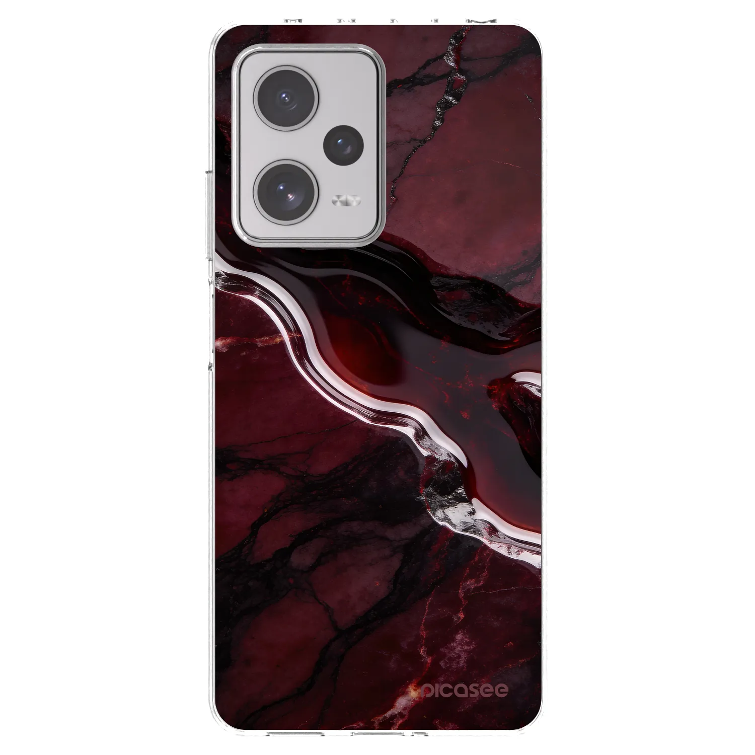 Picasee silikonový průhledný obal pro Xiaomi Redmi Note 12 Pro+ 5G - Cherry stone