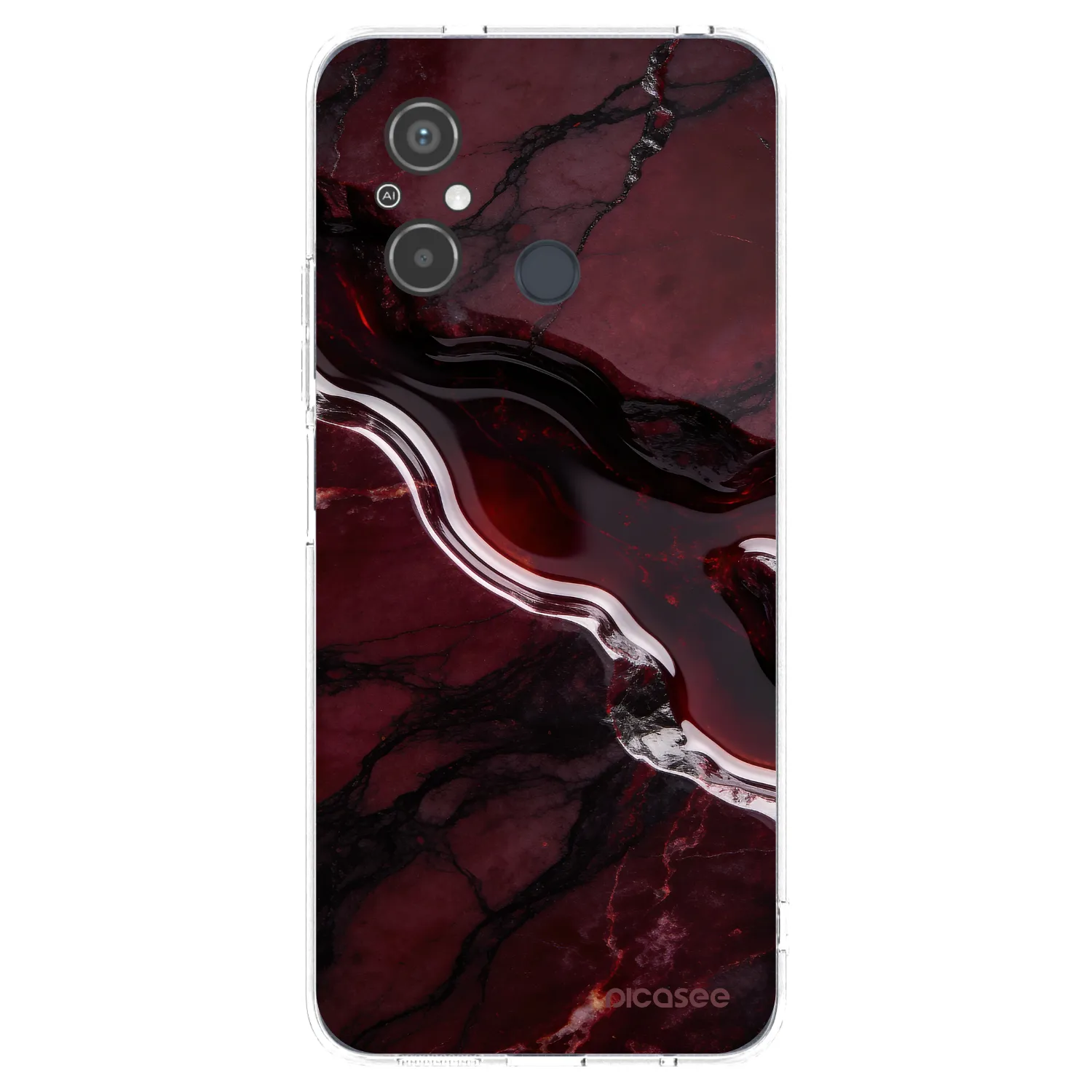 Picasee silikonový průhledný obal pro Xiaomi Redmi 12C - Cherry stone