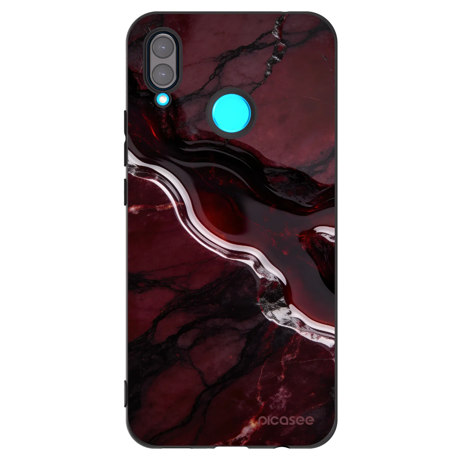 Picasee silikonový černý obal pro Huawei Nova 3i - Cherry stone