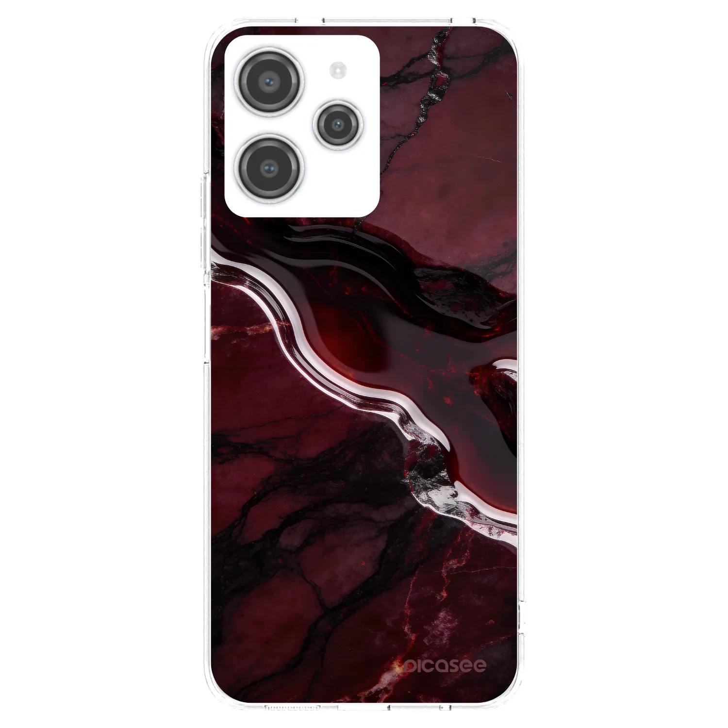 Picasee silikonový průhledný obal pro Xiaomi Redmi 12 4G - Cherry stone