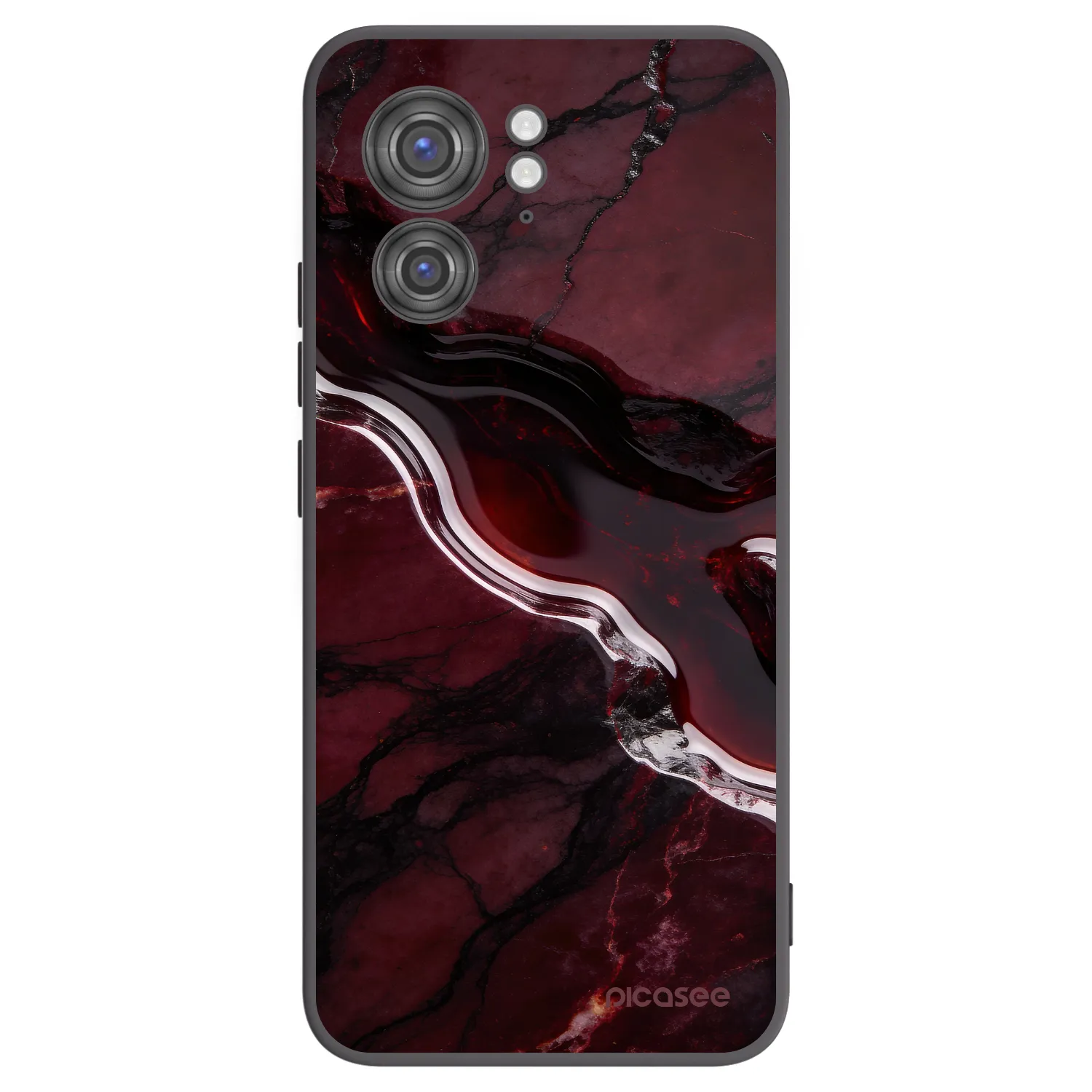 Picasee silikonový černý obal pro Motorola Edge 40 - Cherry stone