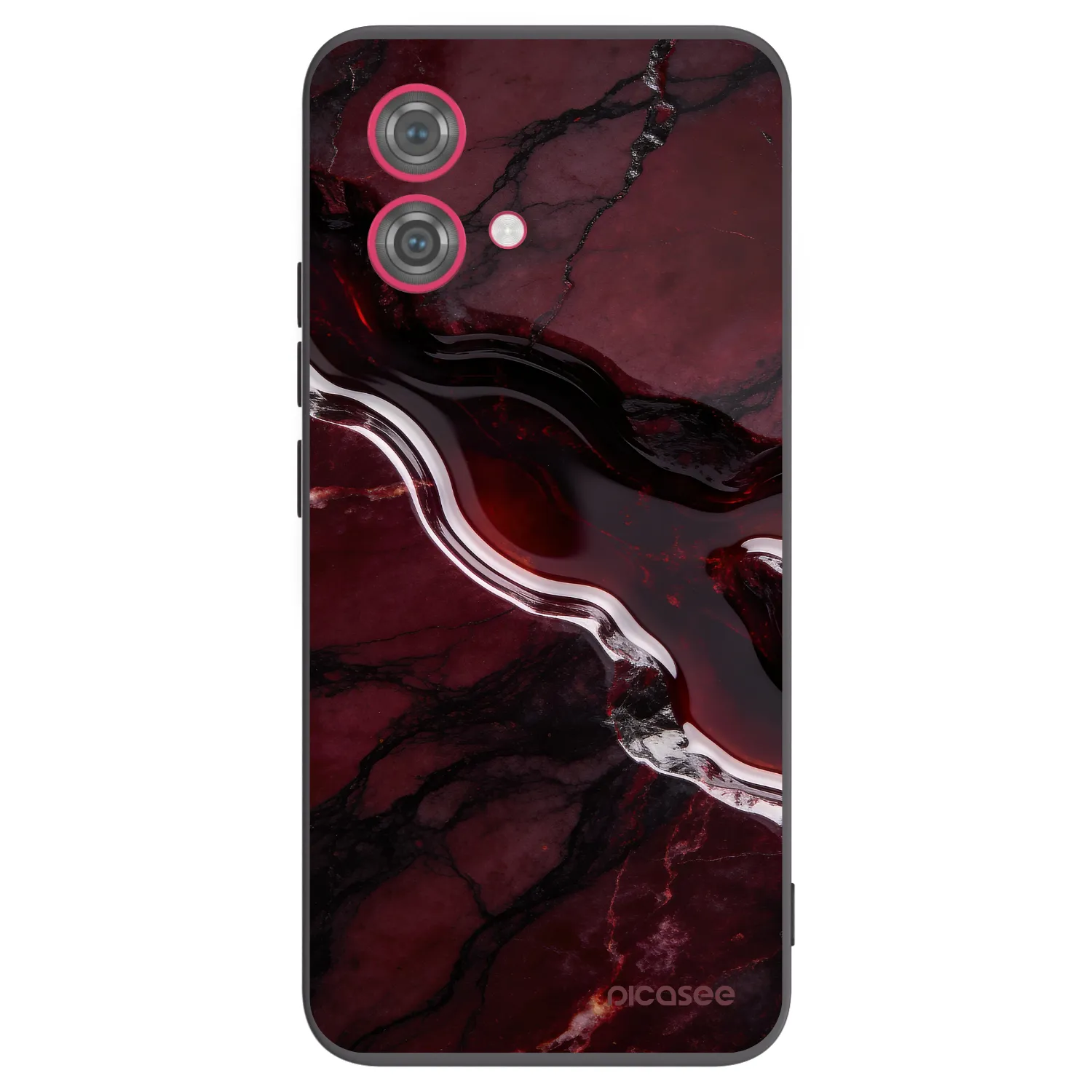 Picasee silikonový černý obal pro Motorola Moto G84 5G - Cherry stone